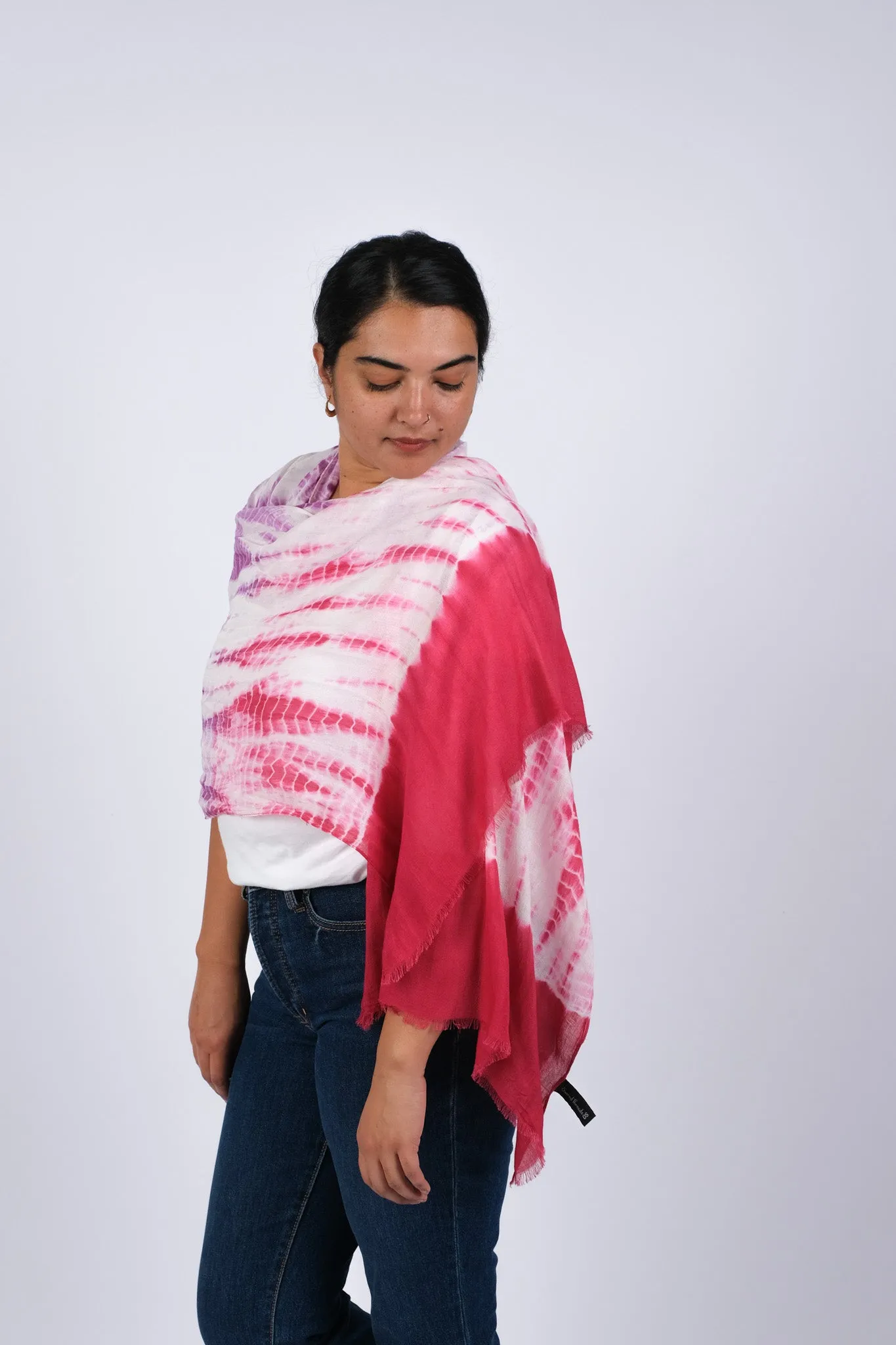 225098 Tie Dye Vibrant Soft Viscose Scarves