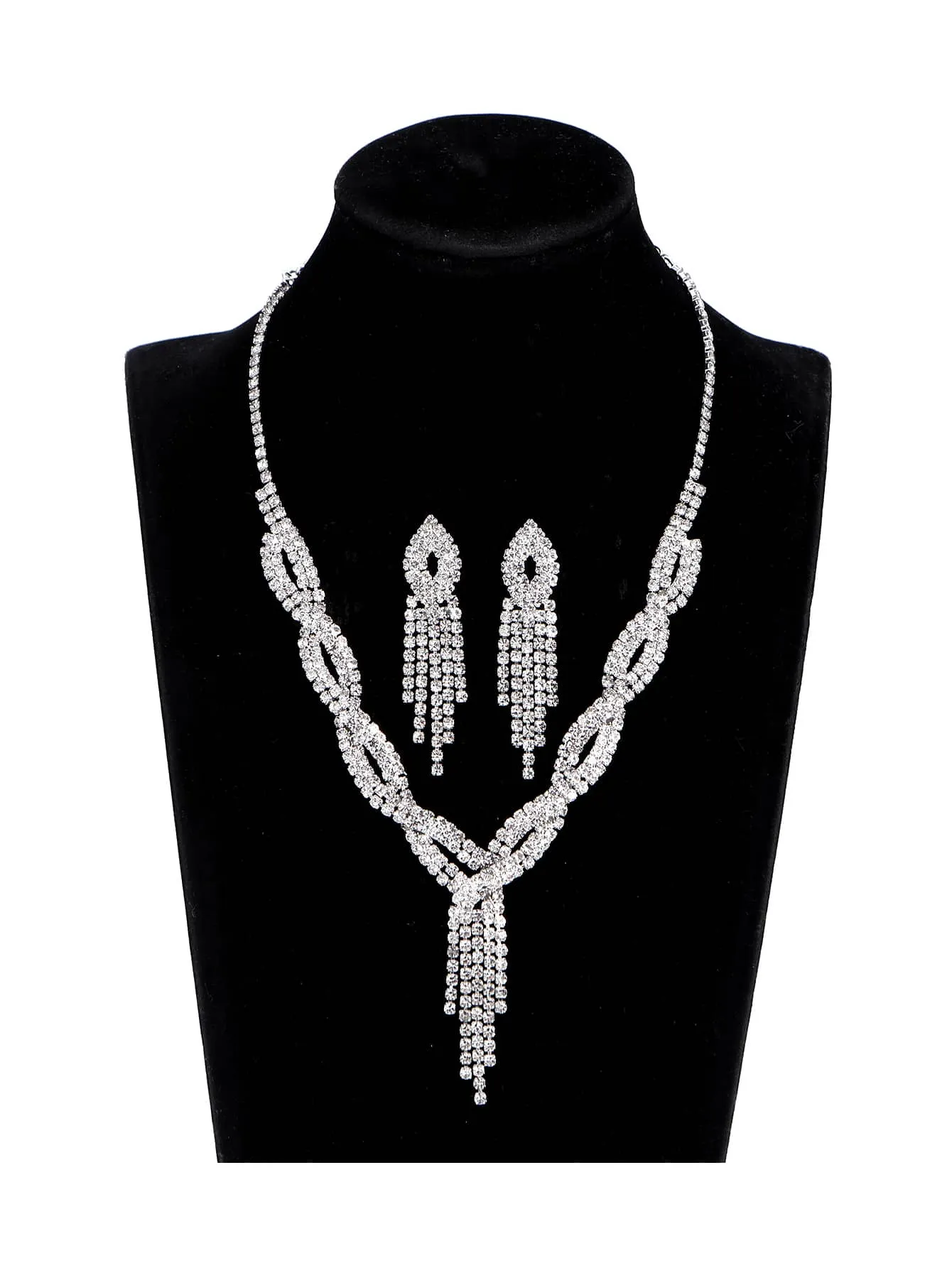 3pcs/set Rhinestone Decor Jewelry Set Copper Jewelry Jewelry Set Jewelry Gift