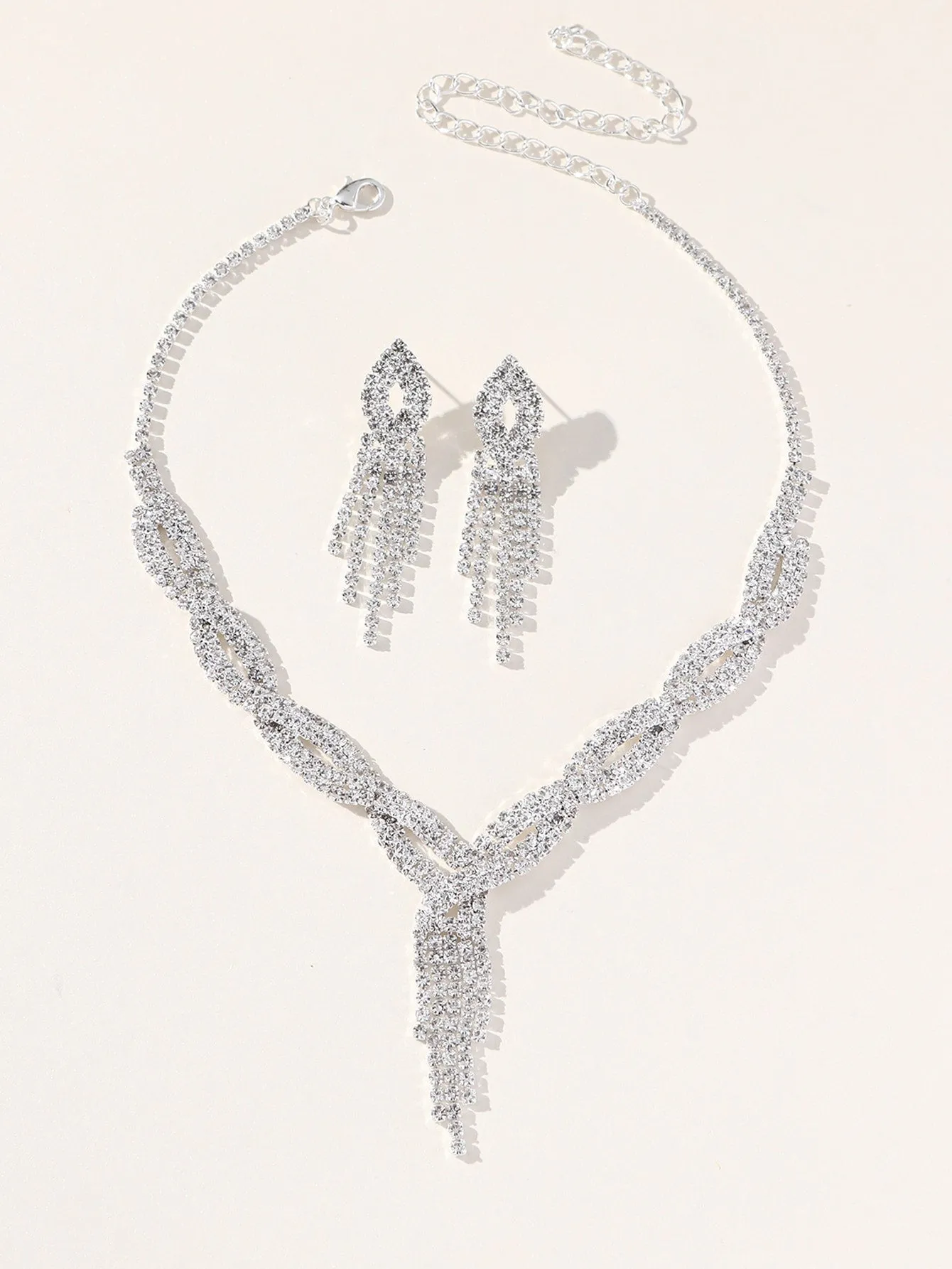 3pcs/set Rhinestone Decor Jewelry Set Copper Jewelry Jewelry Set Jewelry Gift