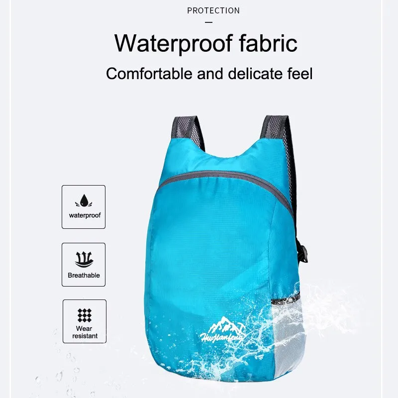 Bike Bag Nylon Fold Bicycle Backpack 20L Capacity Cycling Storage Bag Outdoor Ultralight Waterproof Bicycle Backpack