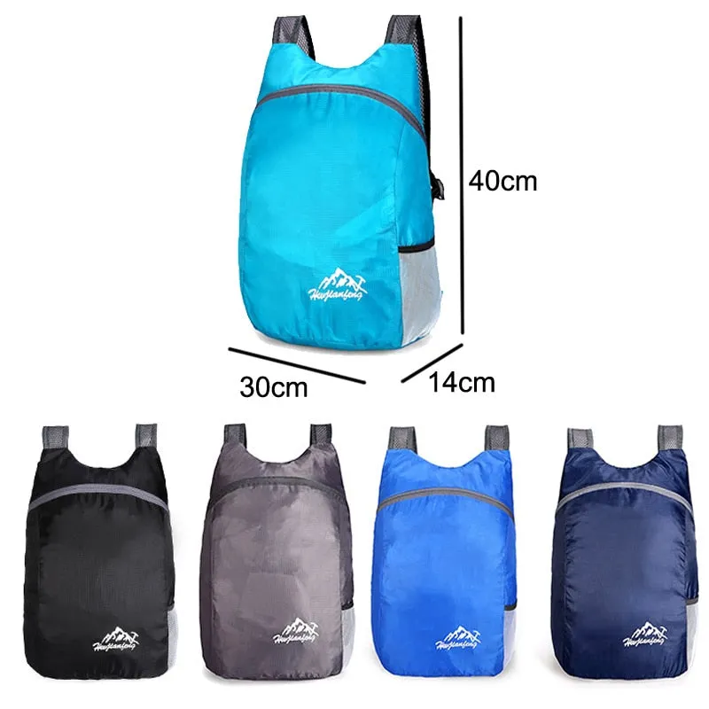 Bike Bag Nylon Fold Bicycle Backpack 20L Capacity Cycling Storage Bag Outdoor Ultralight Waterproof Bicycle Backpack