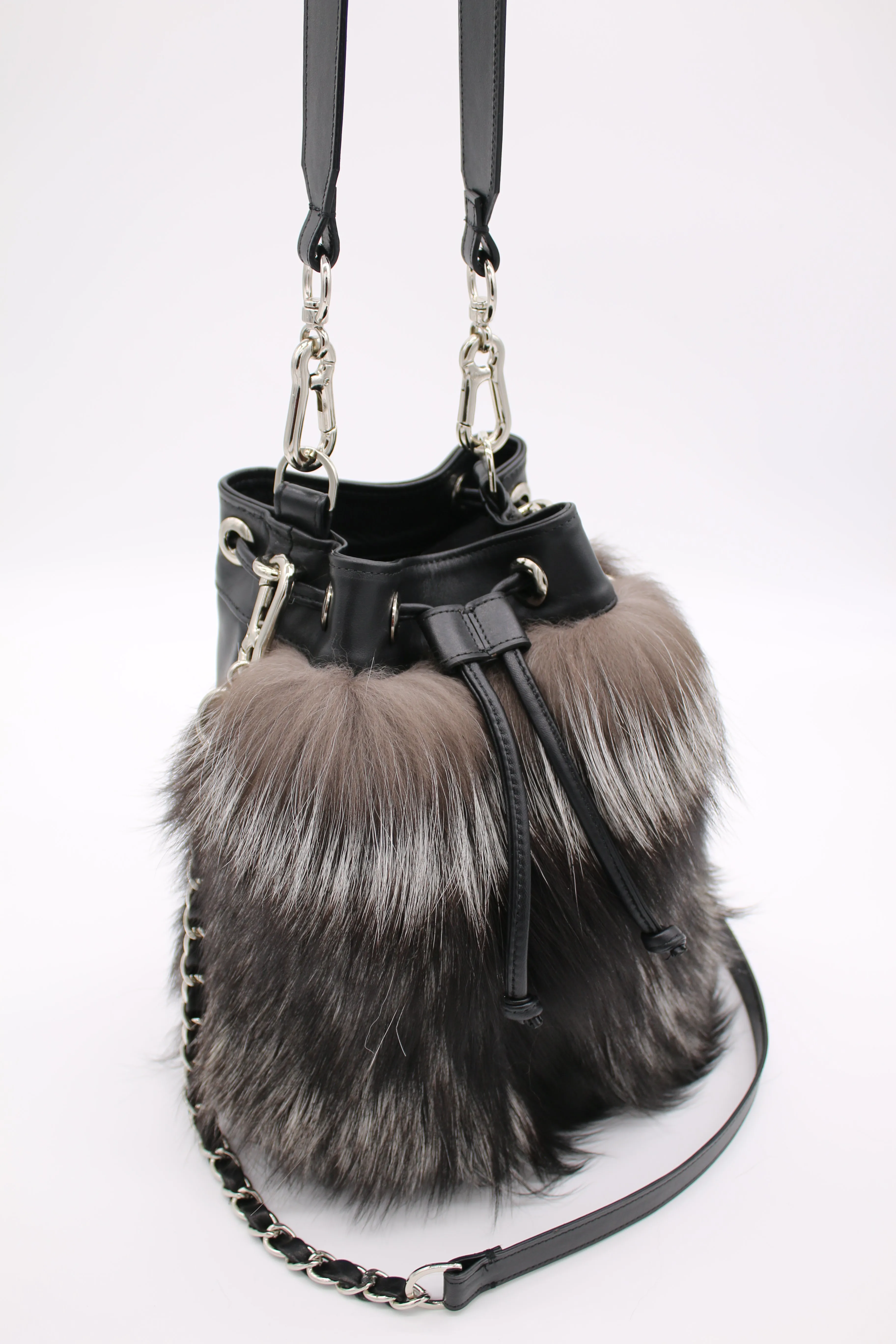 Brooklyn Bucket Bag | Black Ice Large