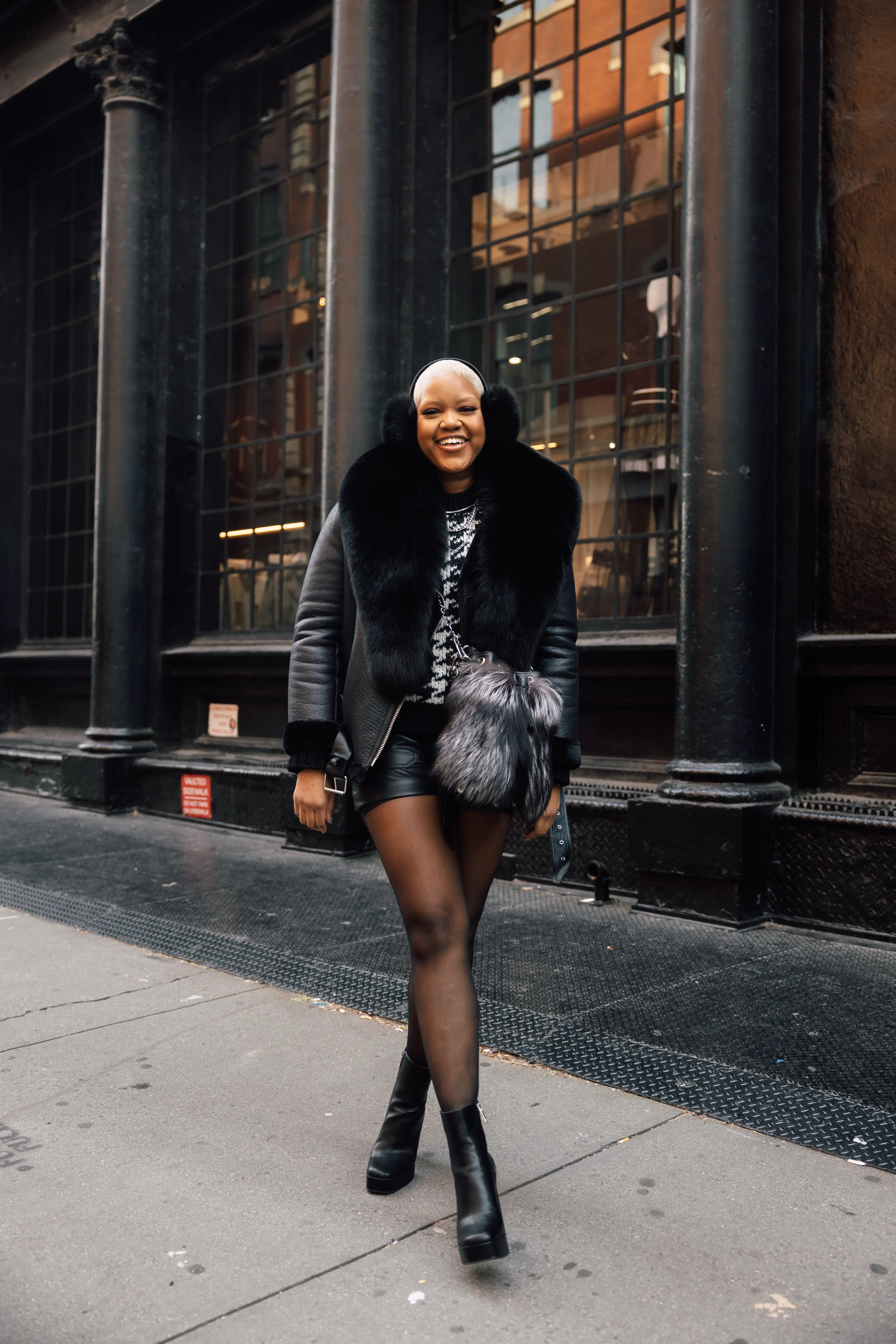 Brooklyn Bucket Bag | Black Ice Large