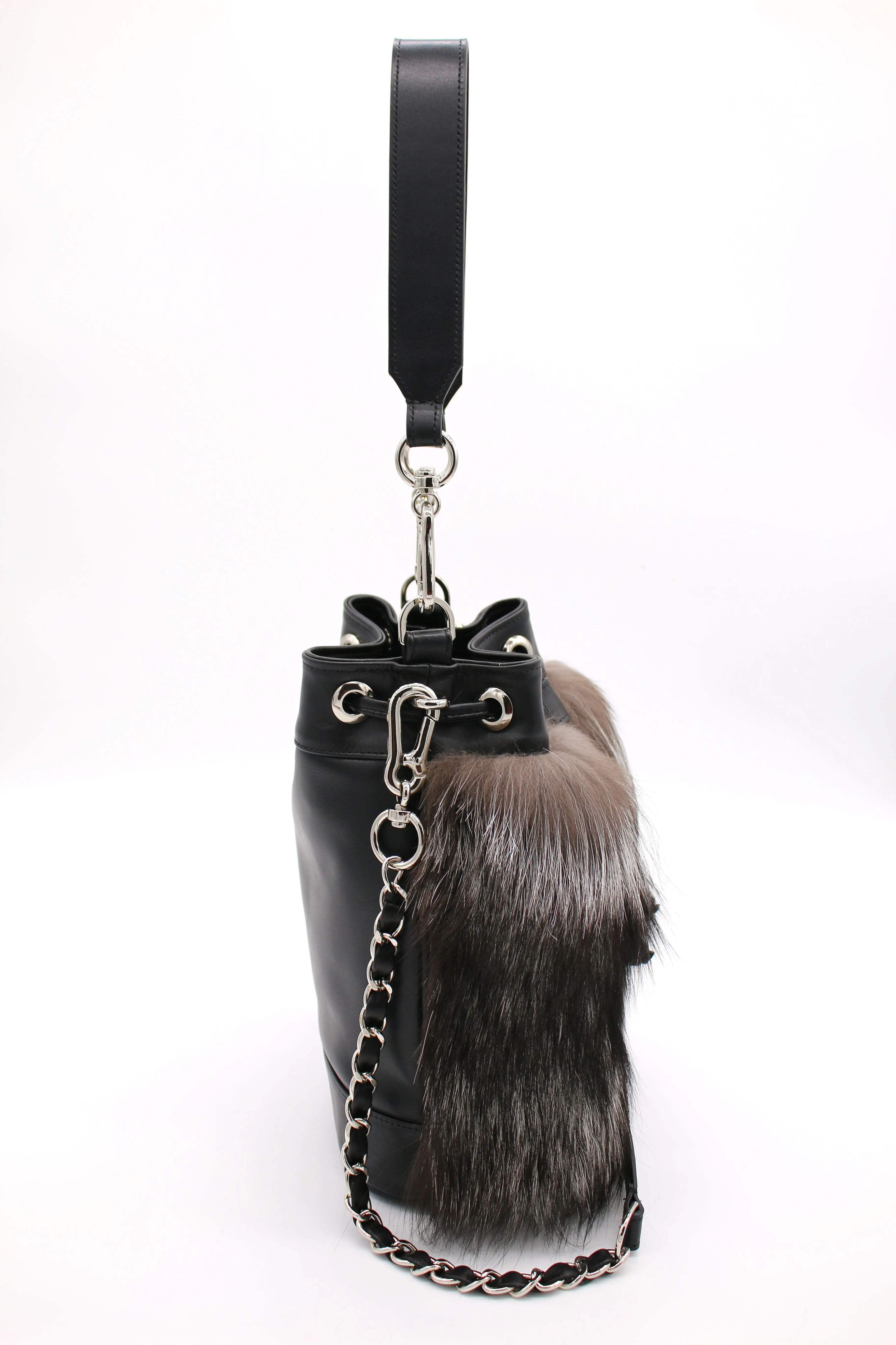 Brooklyn Bucket Bag | Black Ice Large