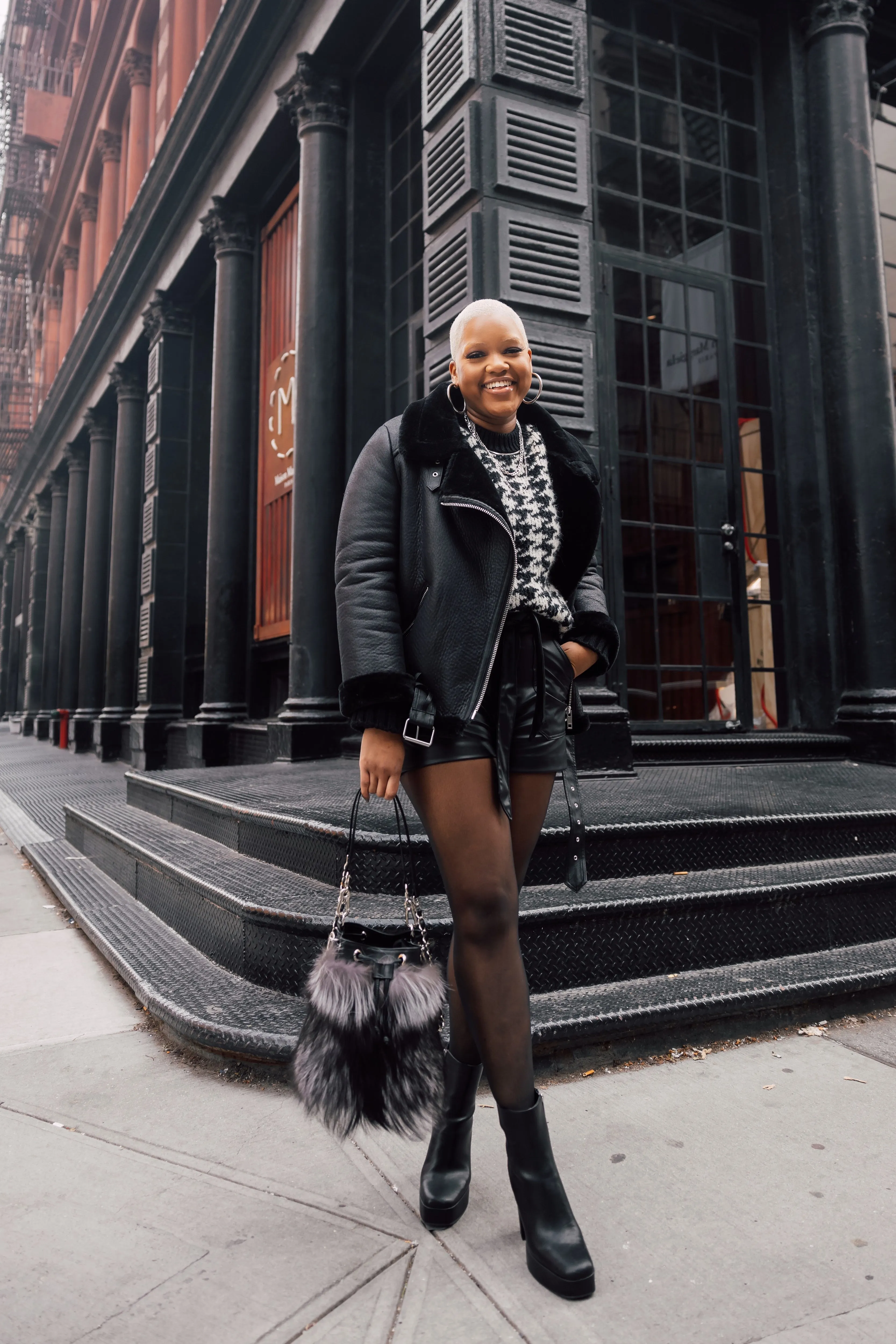 Brooklyn Bucket Bag | Black Ice Large