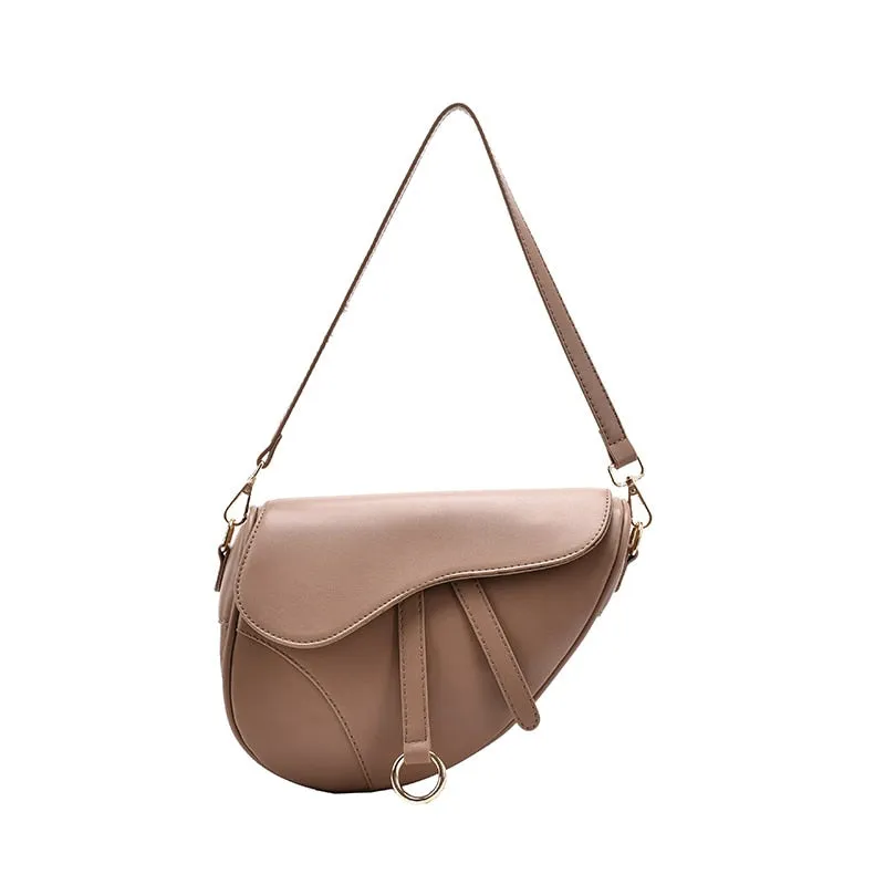 Christmas Gift Waterproof Pu Leather Crossbody Bags for Women 2021 New Saddlebags Casual Concise Wide Shoulder Strap Shoulder Bag Sac A Main