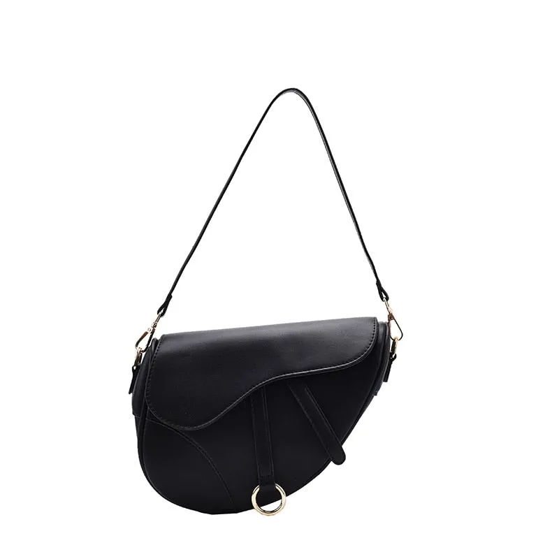 Christmas Gift Waterproof Pu Leather Crossbody Bags for Women 2021 New Saddlebags Casual Concise Wide Shoulder Strap Shoulder Bag Sac A Main