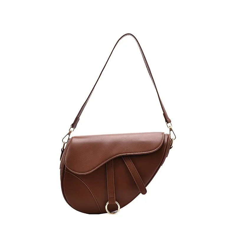 Christmas Gift Waterproof Pu Leather Crossbody Bags for Women 2021 New Saddlebags Casual Concise Wide Shoulder Strap Shoulder Bag Sac A Main