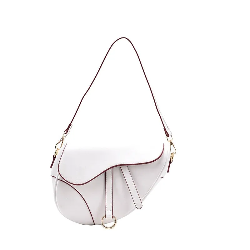 Christmas Gift Waterproof Pu Leather Crossbody Bags for Women 2021 New Saddlebags Casual Concise Wide Shoulder Strap Shoulder Bag Sac A Main