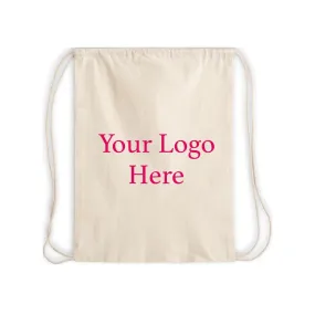Custom Printed Cotton Drawstring Backpacks