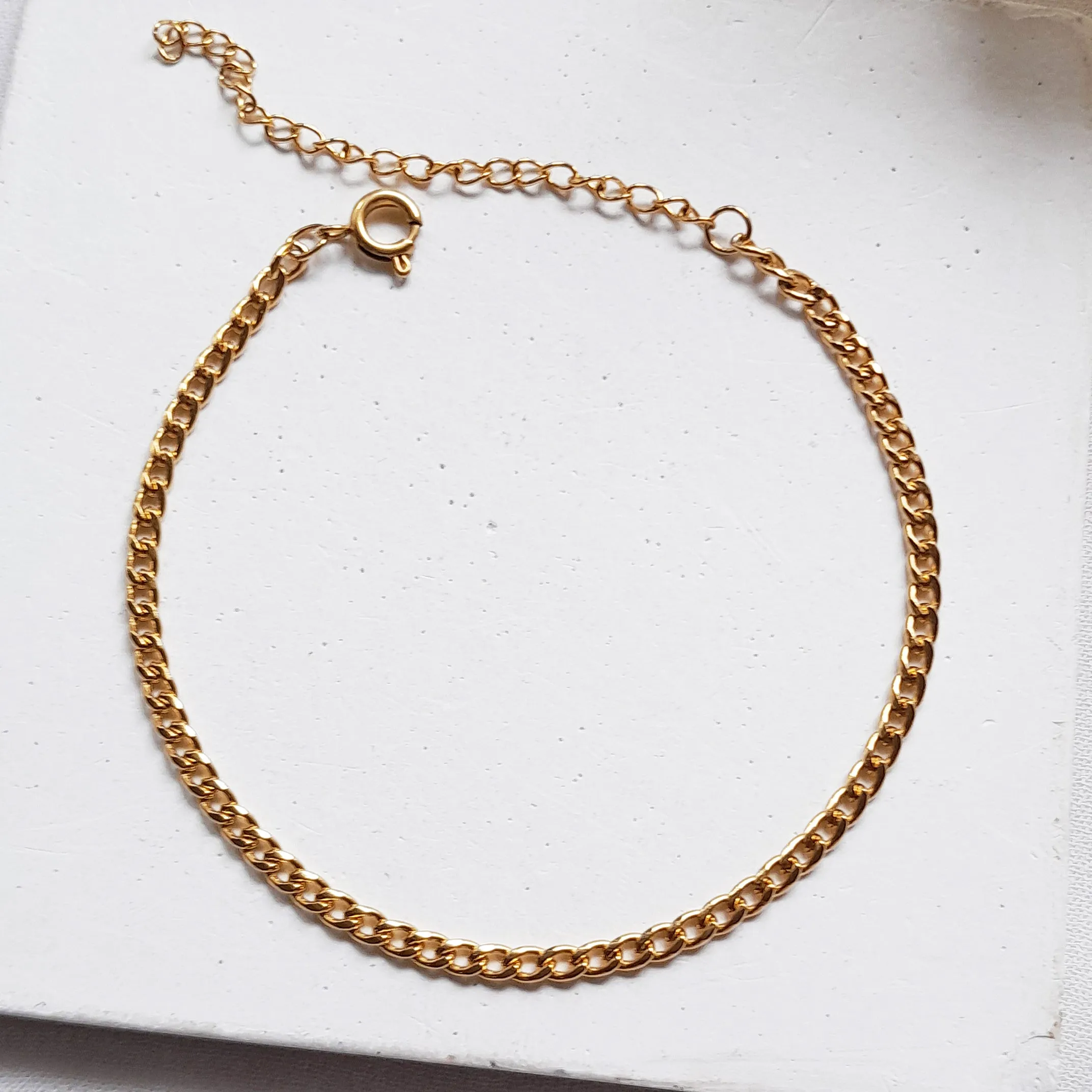 Gold Chain Bracelets for Women | Stackable, Waterproof | 18K Gold Plated