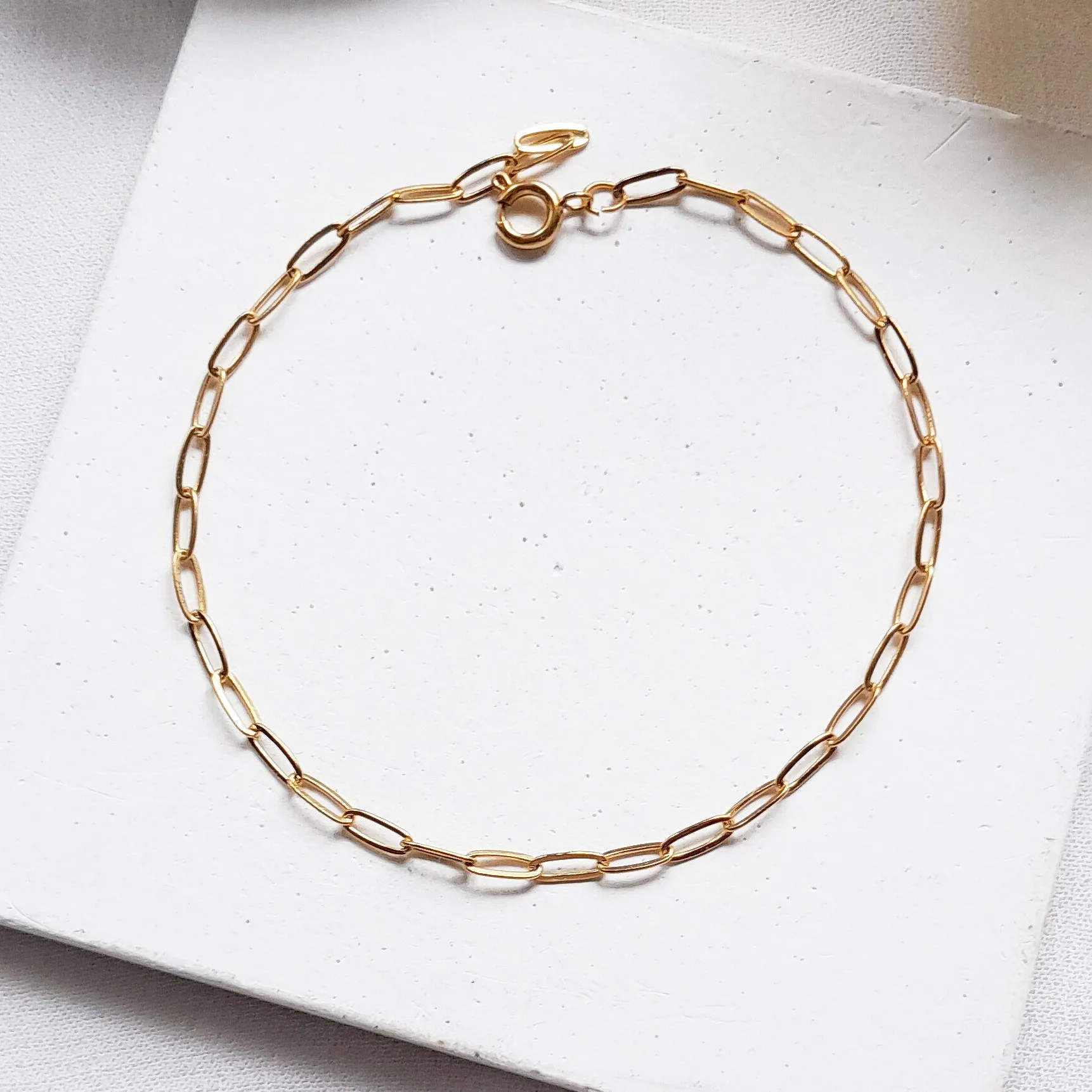 Gold Chain Bracelets for Women | Stackable, Waterproof | 18K Gold Plated