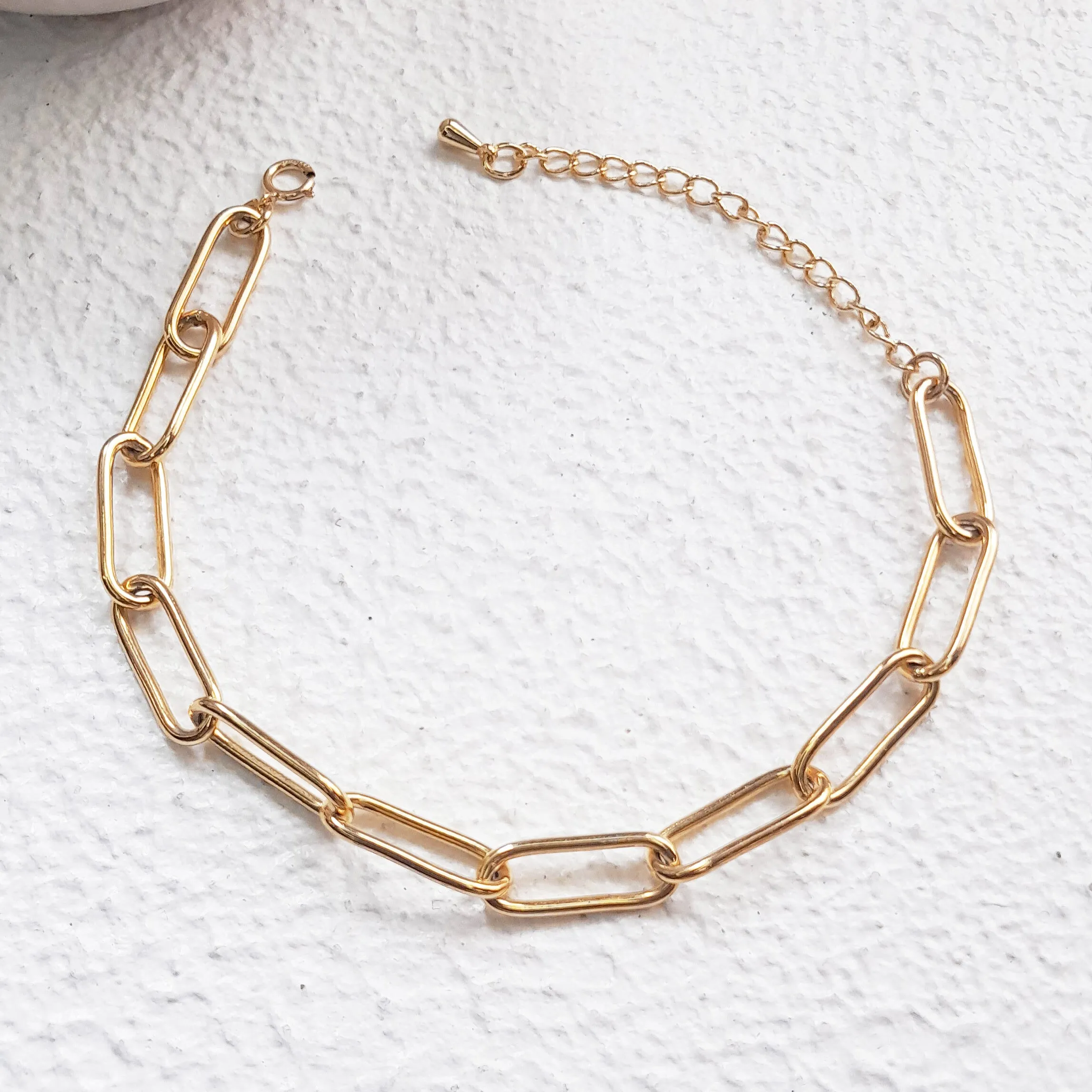 Gold Chain Bracelets for Women | Stackable, Waterproof | 18K Gold Plated