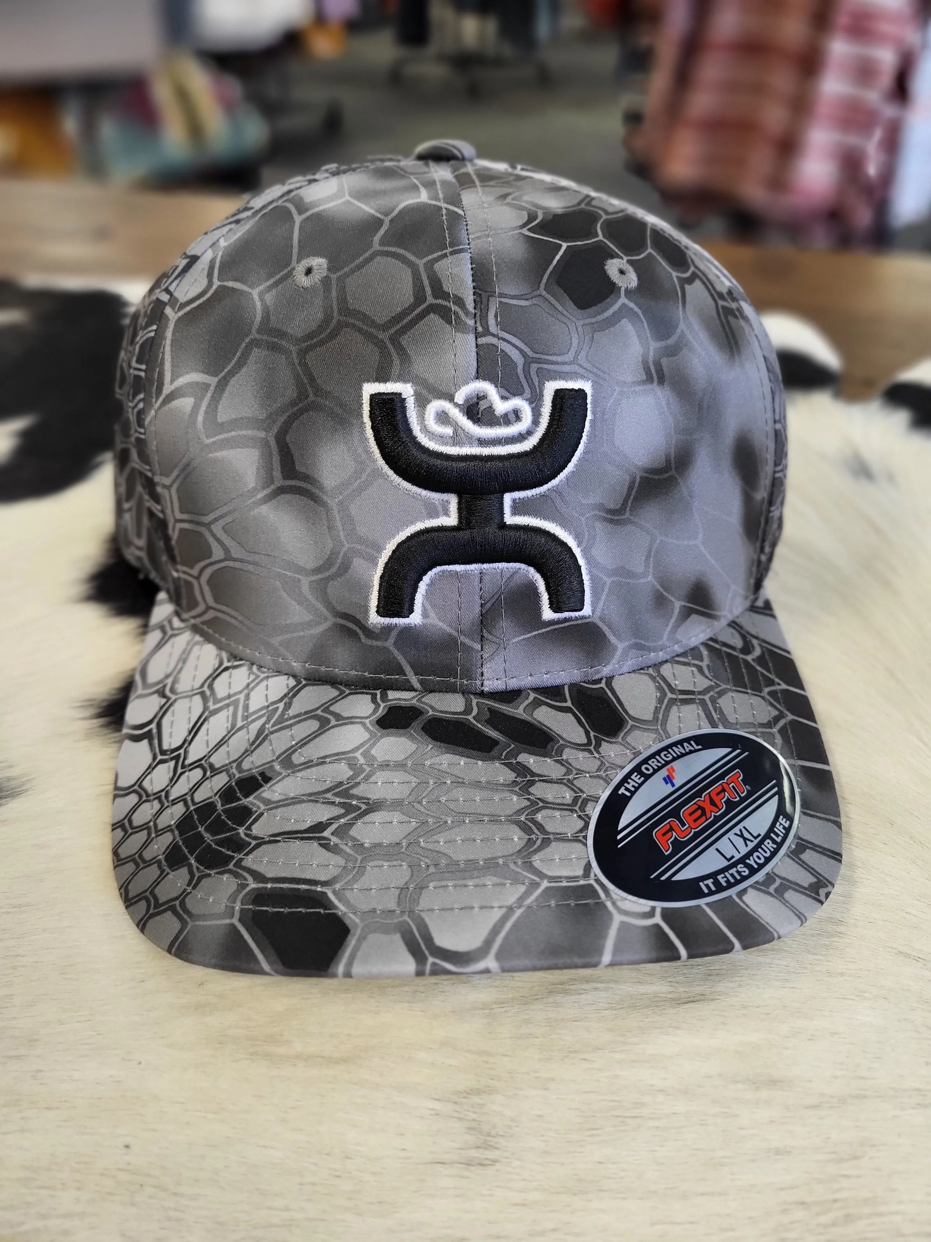 HOOEY CHRIS KYLE GREY CAMO 6P FLEX FIT HAT