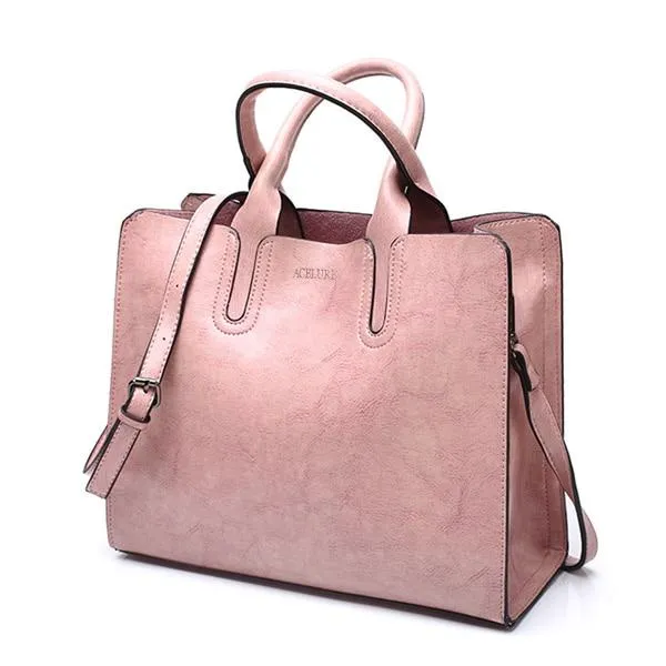 Leather Handbags Big Women Bag High Quality Casual Female Trunk Tote Spanish Brand Shoulder Ladies
