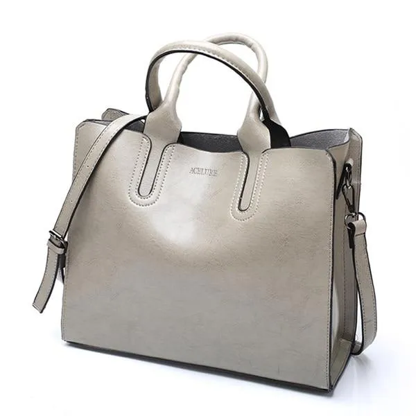 Leather Handbags Big Women Bag High Quality Casual Female Trunk Tote Spanish Brand Shoulder Ladies