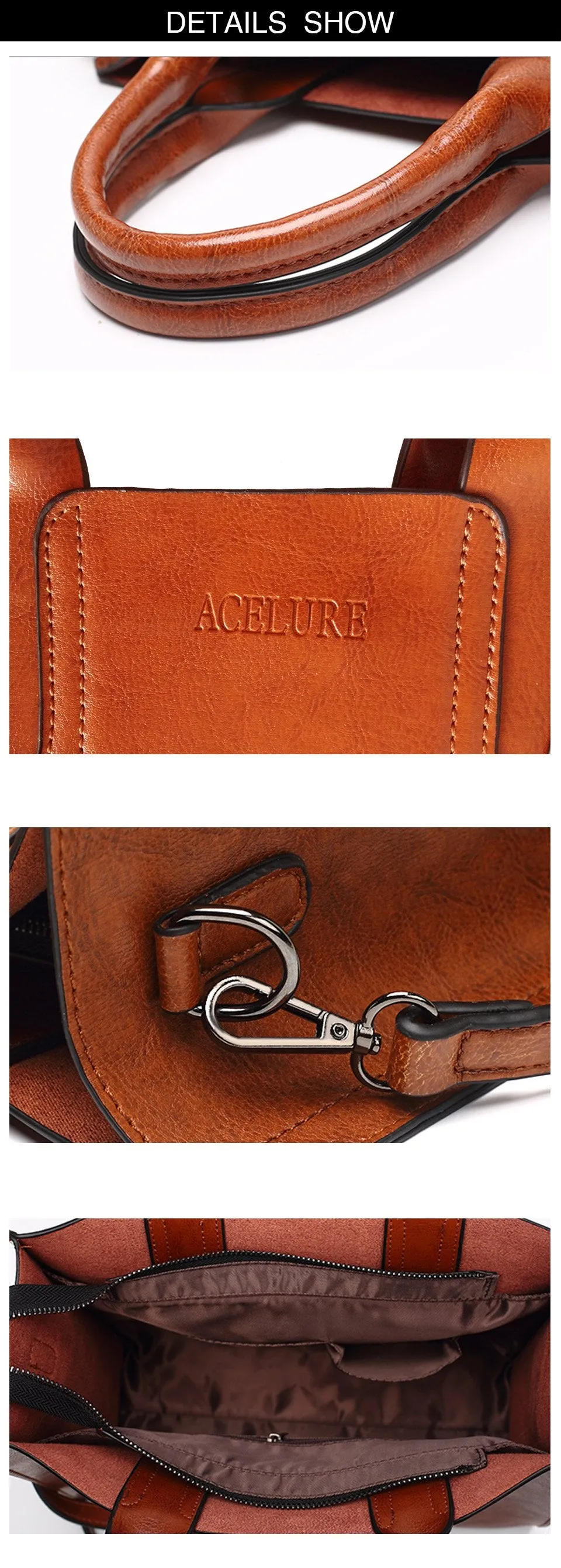 Leather Handbags Big Women Bag High Quality Casual Female Trunk Tote Spanish Brand Shoulder Ladies