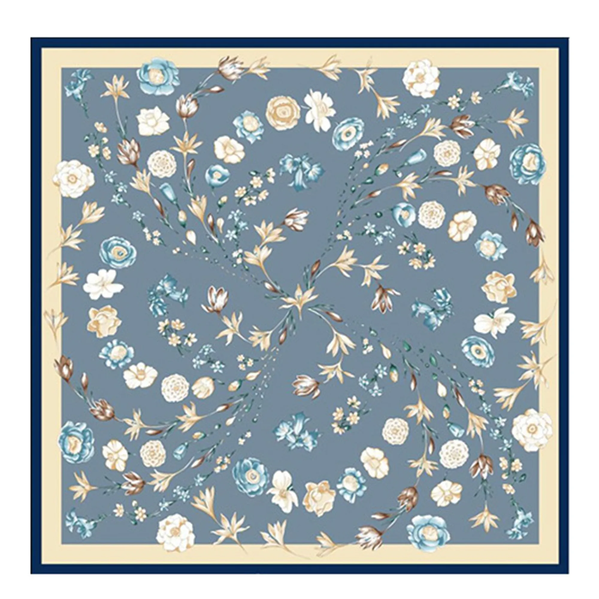 Oscar Rossa 35"x35" Large Square Printed 100% Silk Twill Scarf (D Collection)