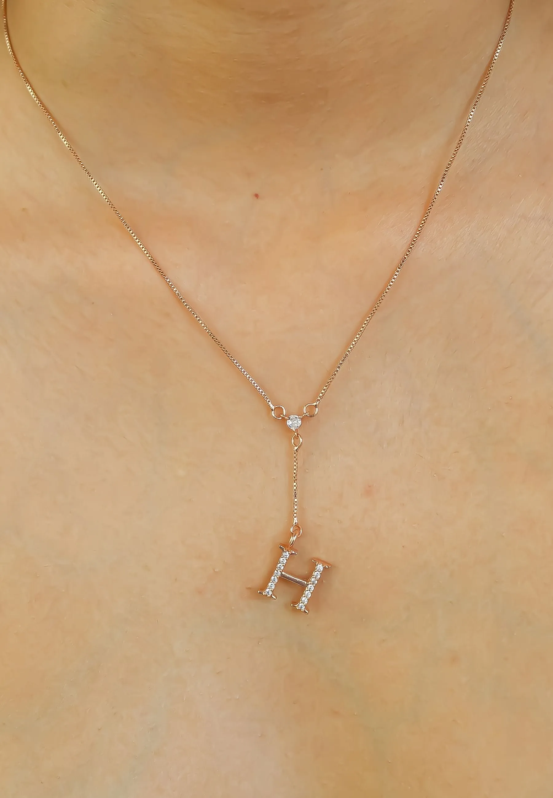 Rose-Gold Alphabet Necklaces