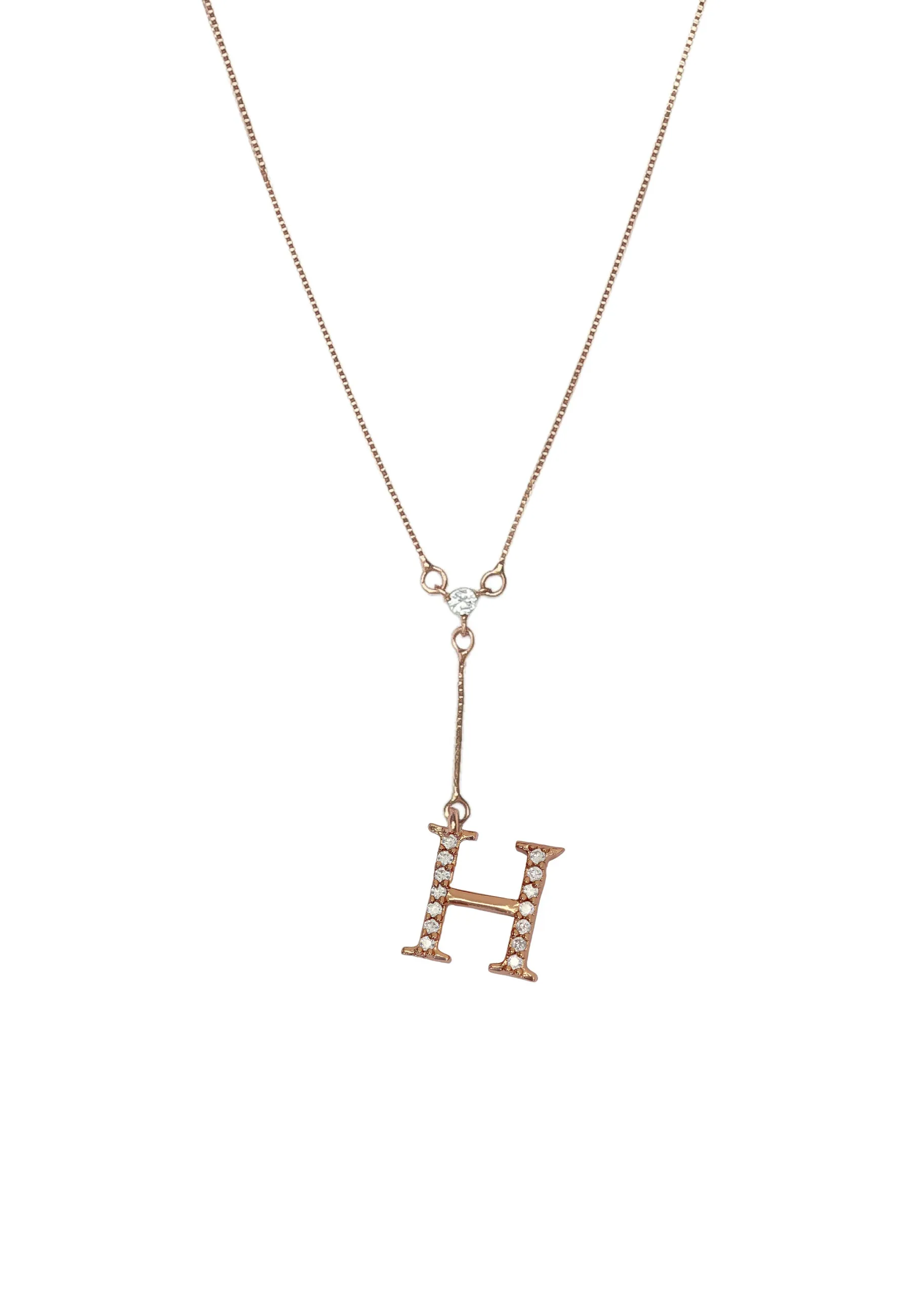Rose-Gold Alphabet Necklaces