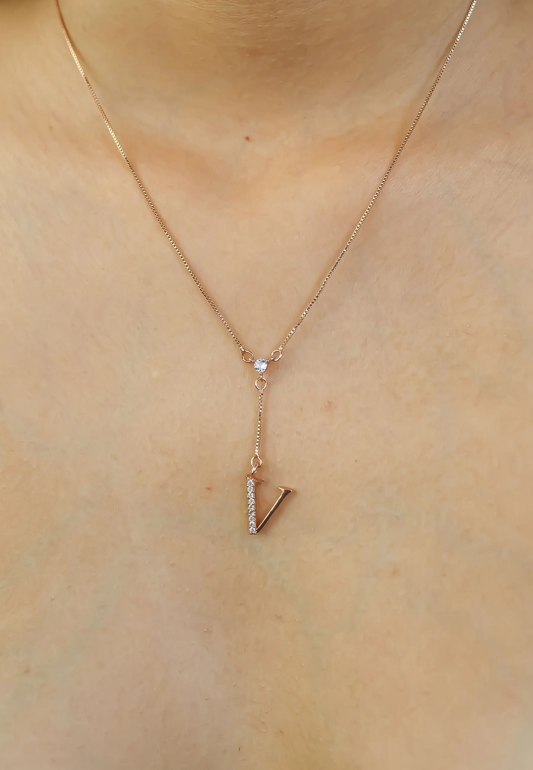 Rose-Gold Alphabet Necklaces