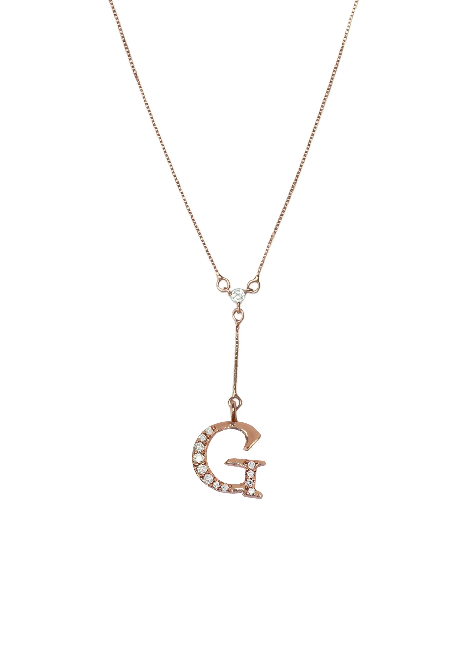 Rose-Gold Alphabet Necklaces