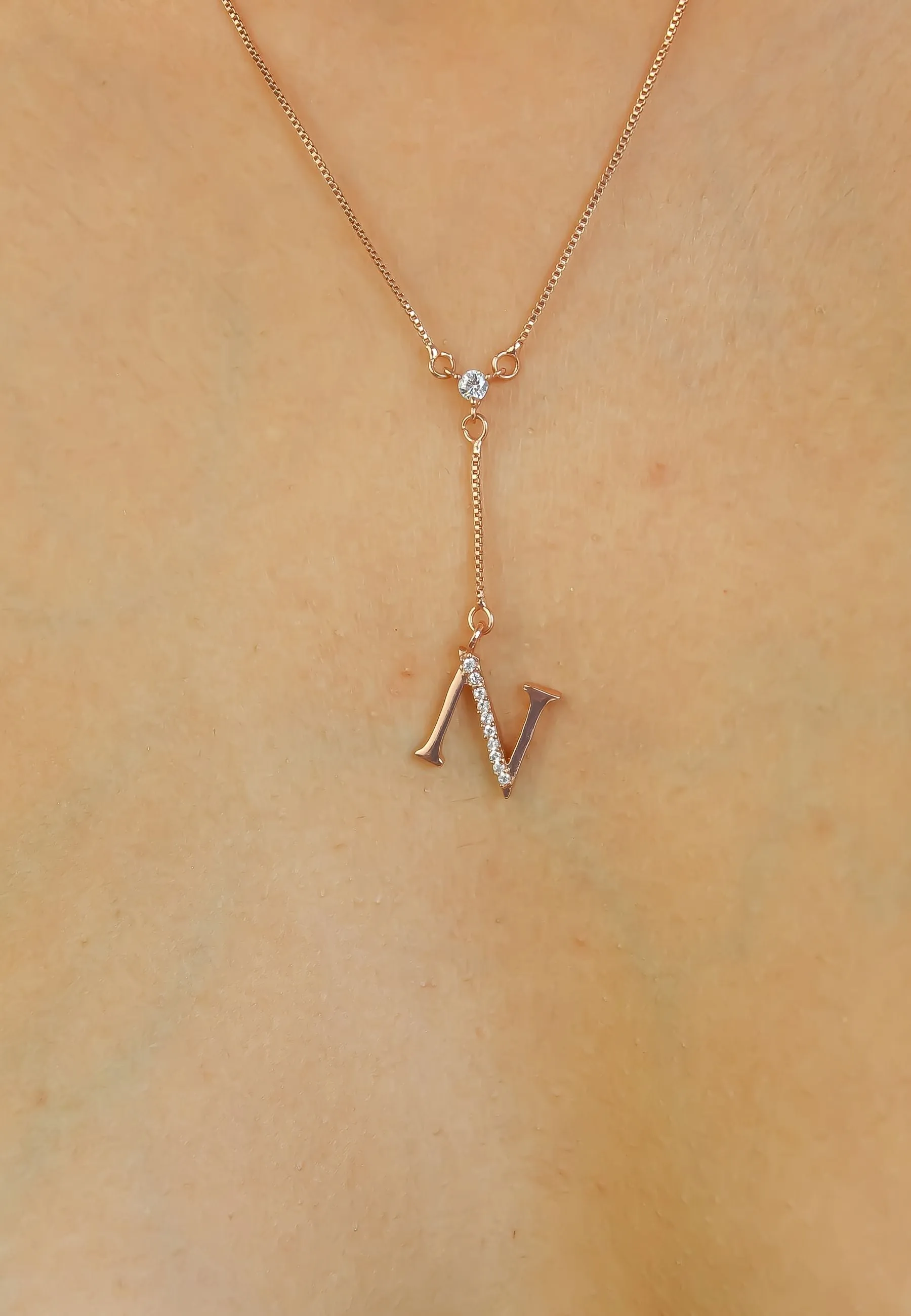 Rose-Gold Alphabet Necklaces