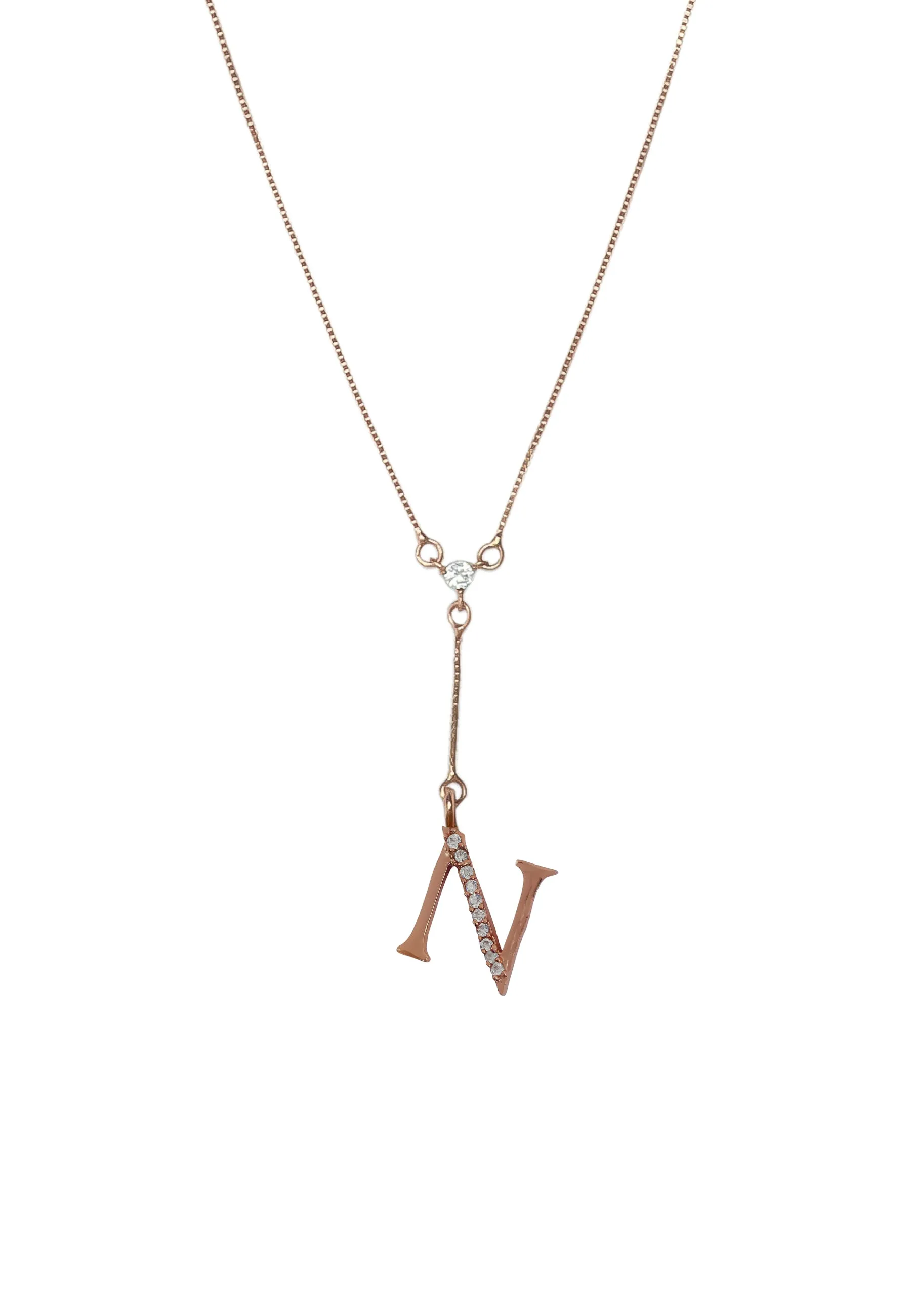 Rose-Gold Alphabet Necklaces