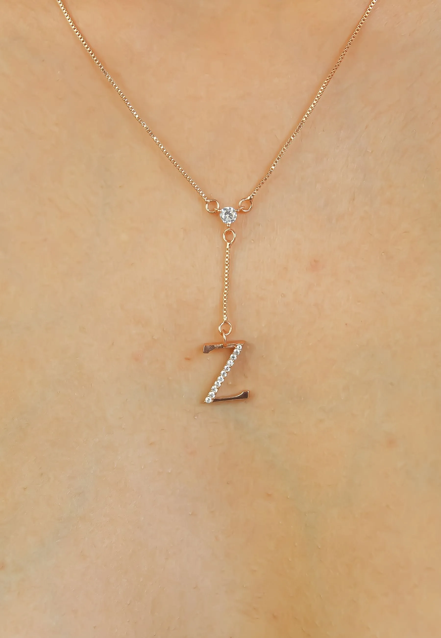 Rose-Gold Alphabet Necklaces