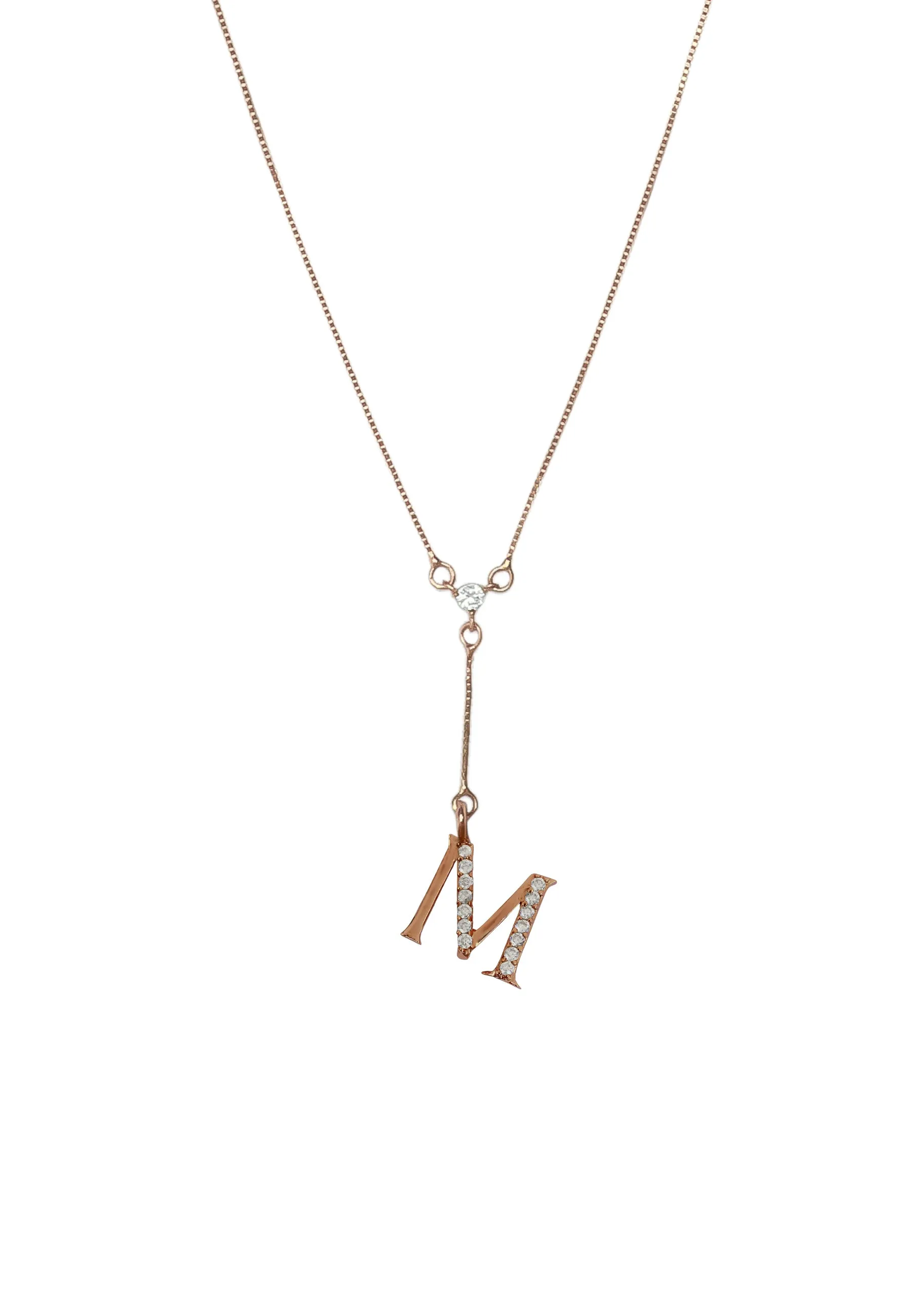 Rose-Gold Alphabet Necklaces