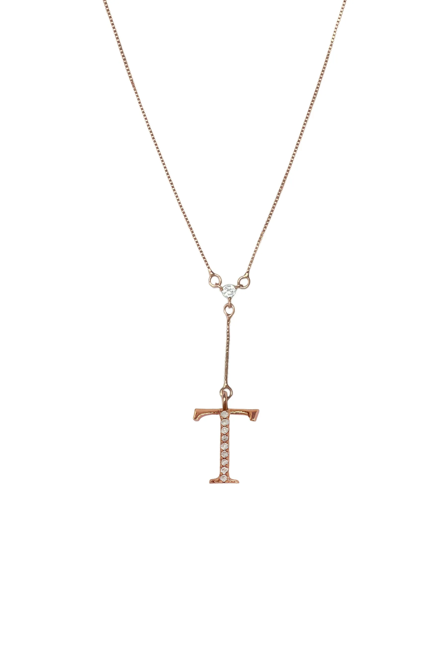 Rose-Gold Alphabet Necklaces