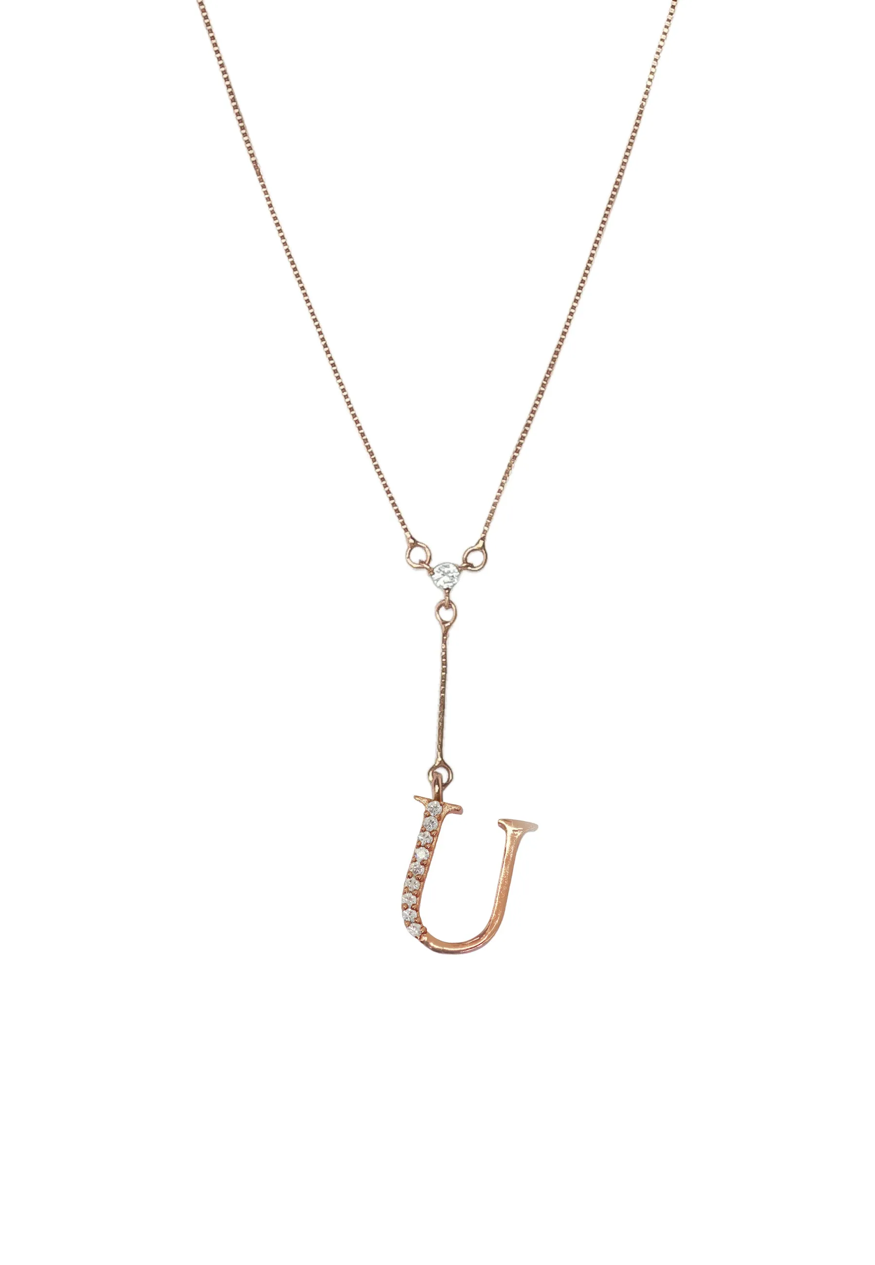Rose-Gold Alphabet Necklaces