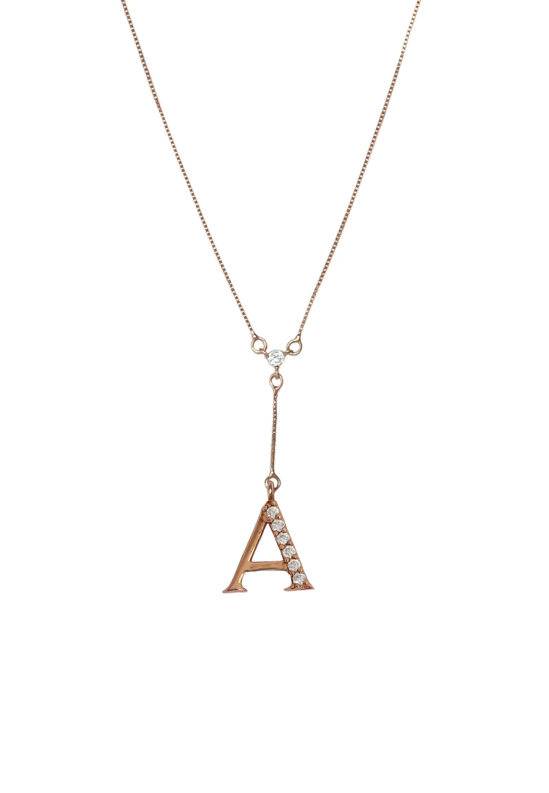 Rose-Gold Alphabet Necklaces