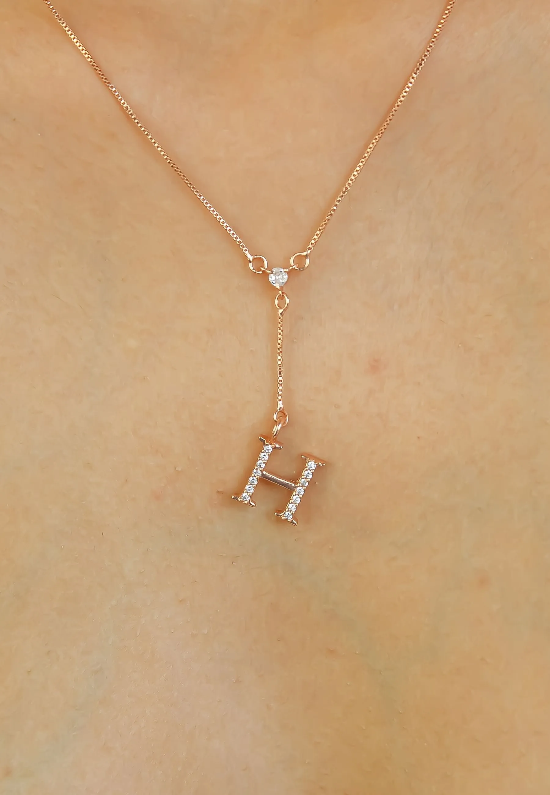 Rose-Gold Alphabet Necklaces
