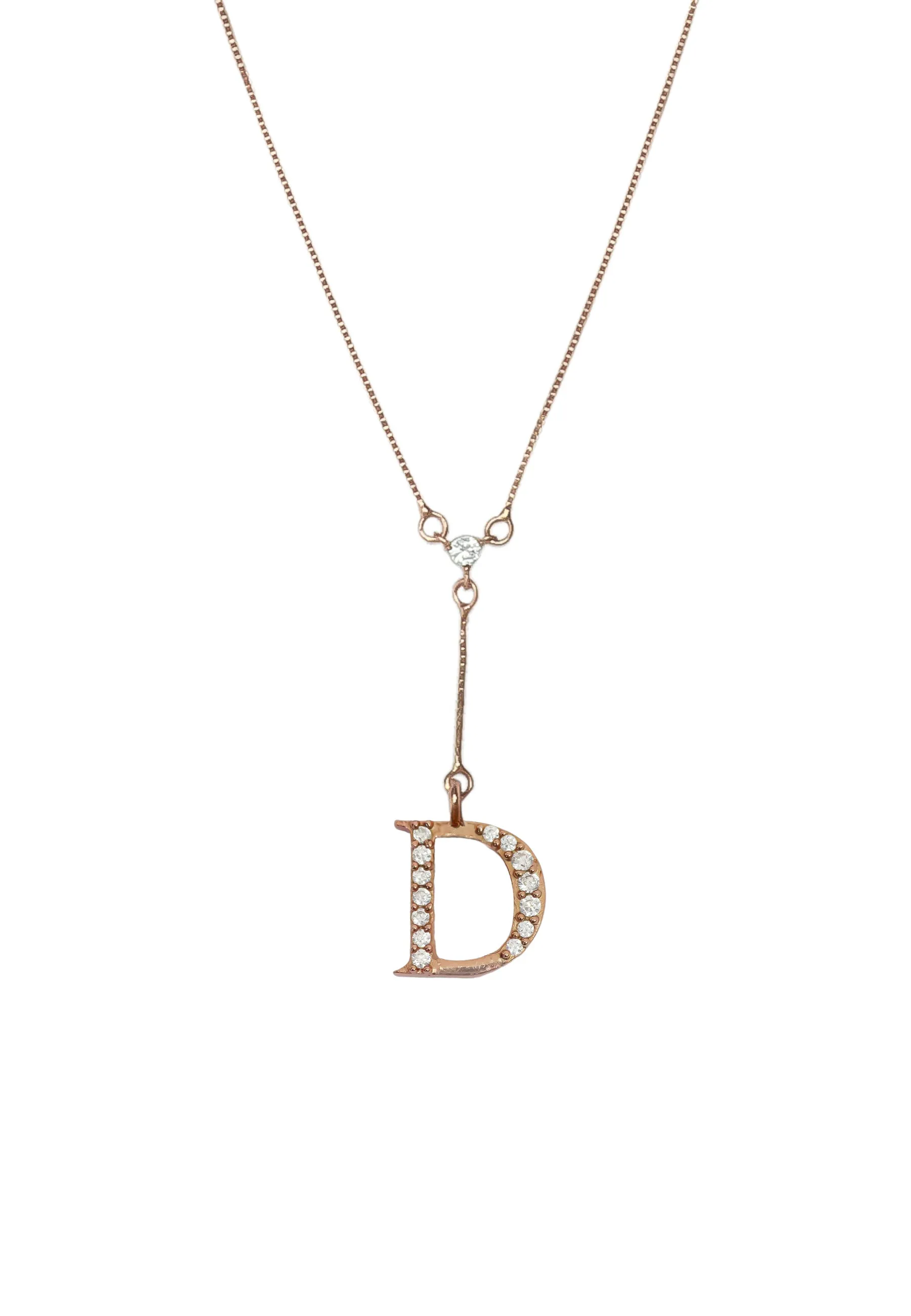 Rose-Gold Alphabet Necklaces