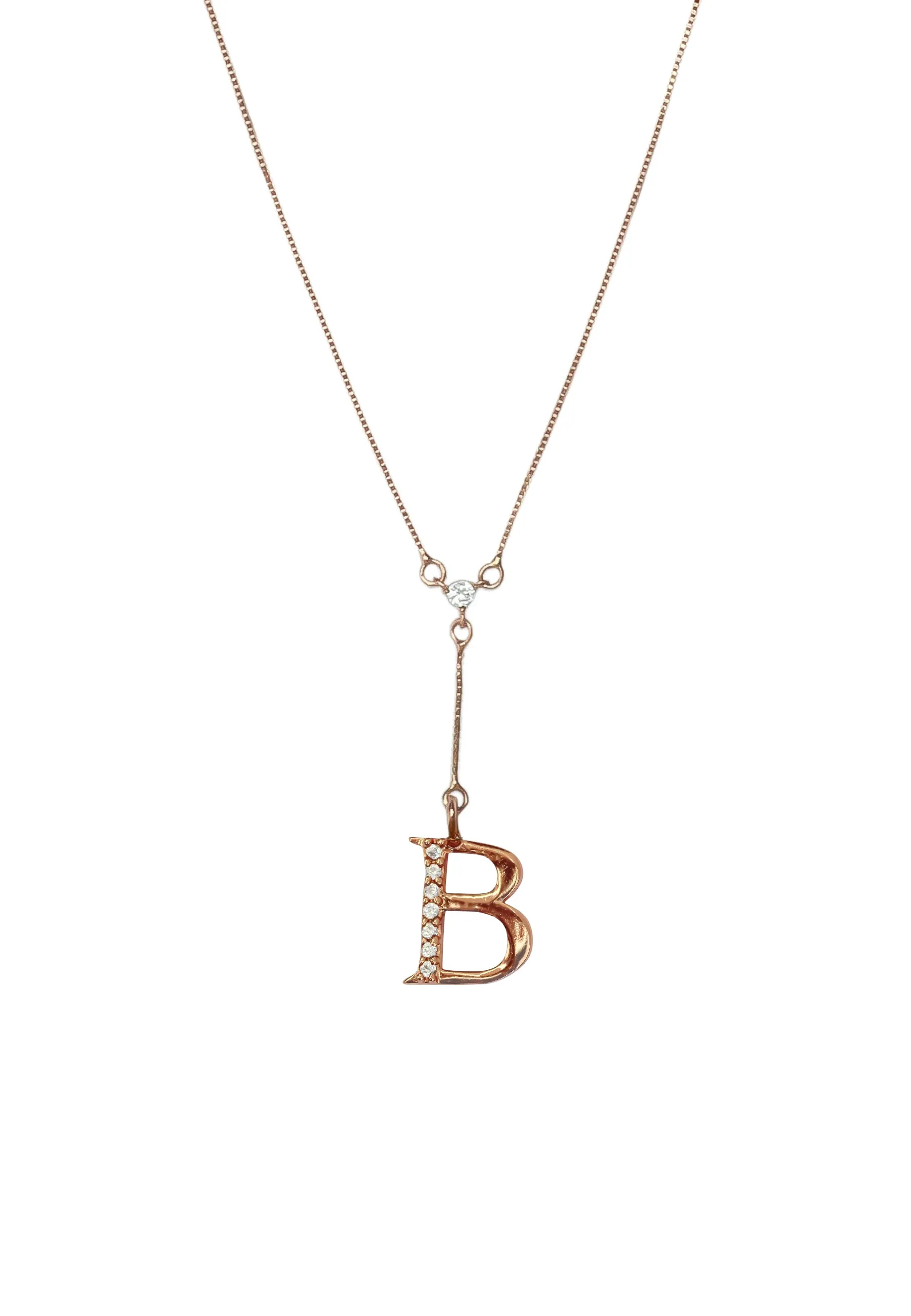 Rose-Gold Alphabet Necklaces