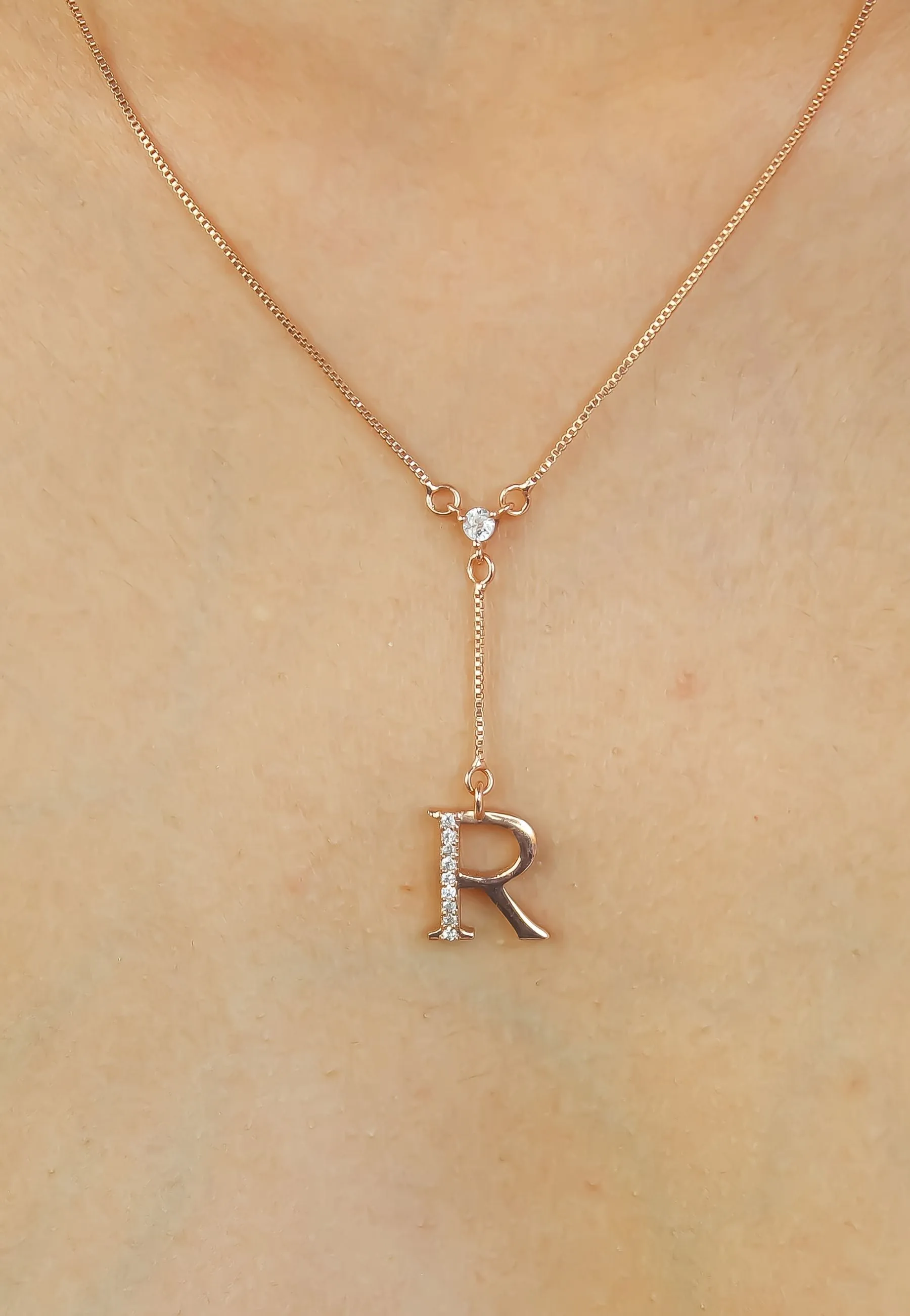 Rose-Gold Alphabet Necklaces