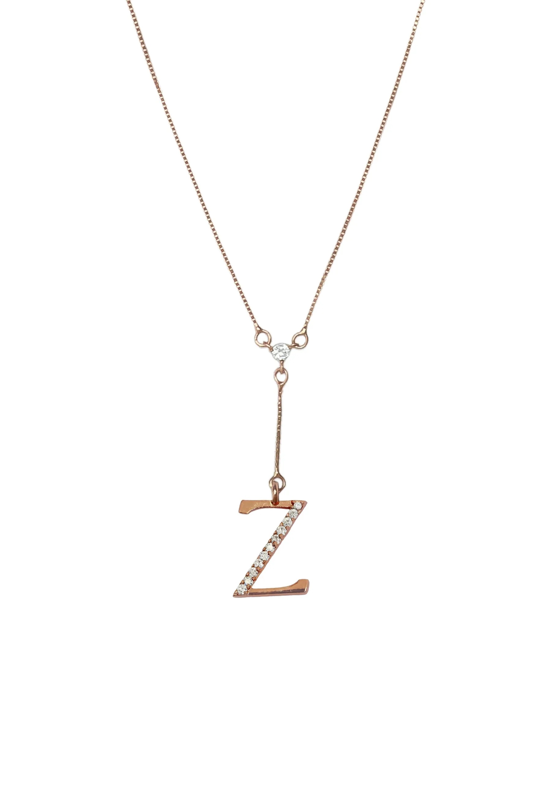 Rose-Gold Alphabet Necklaces