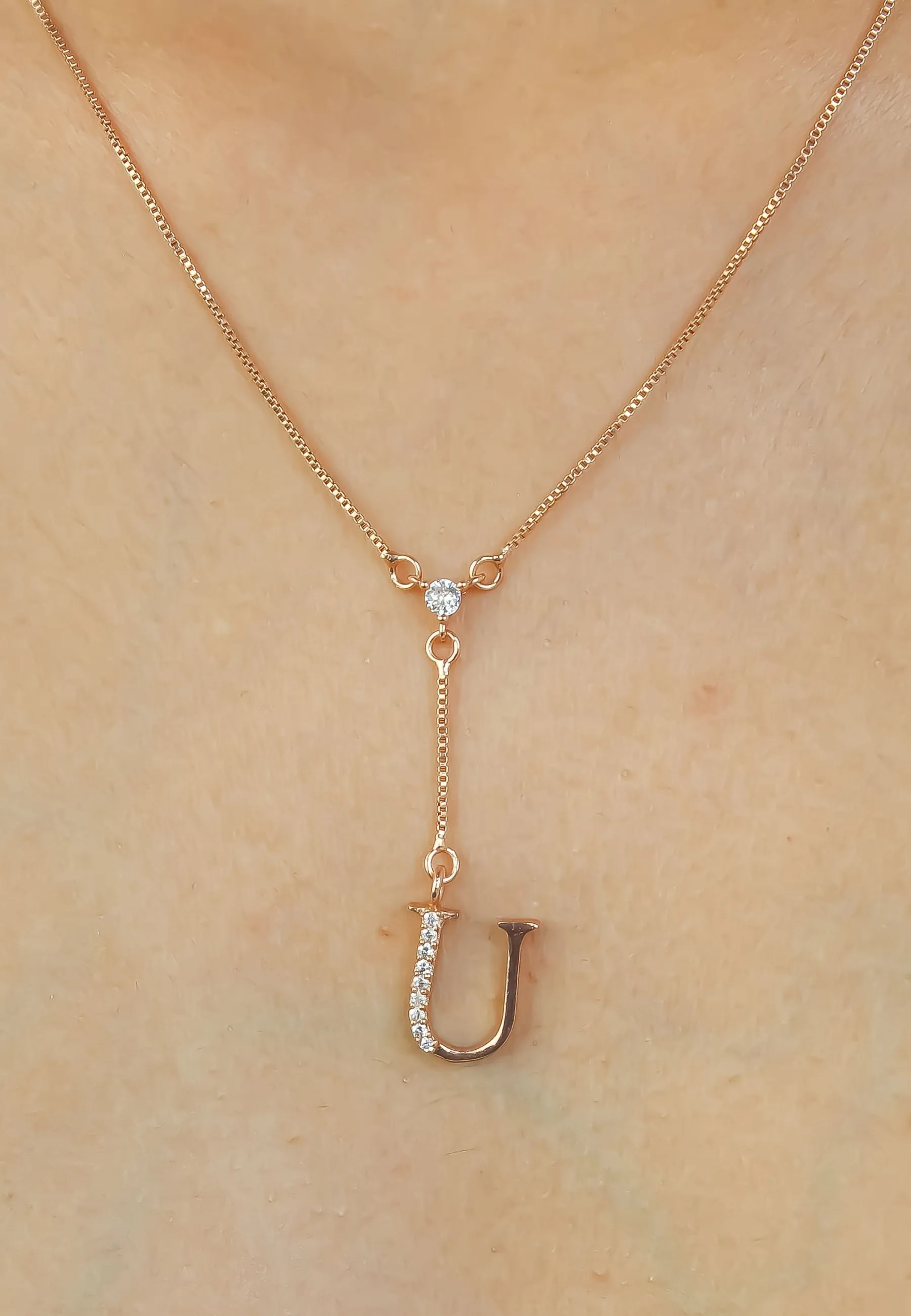 Rose-Gold Alphabet Necklaces