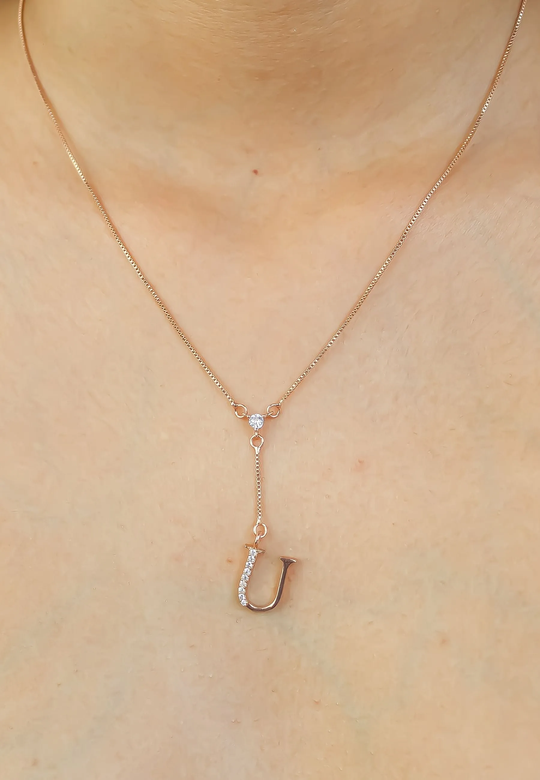 Rose-Gold Alphabet Necklaces
