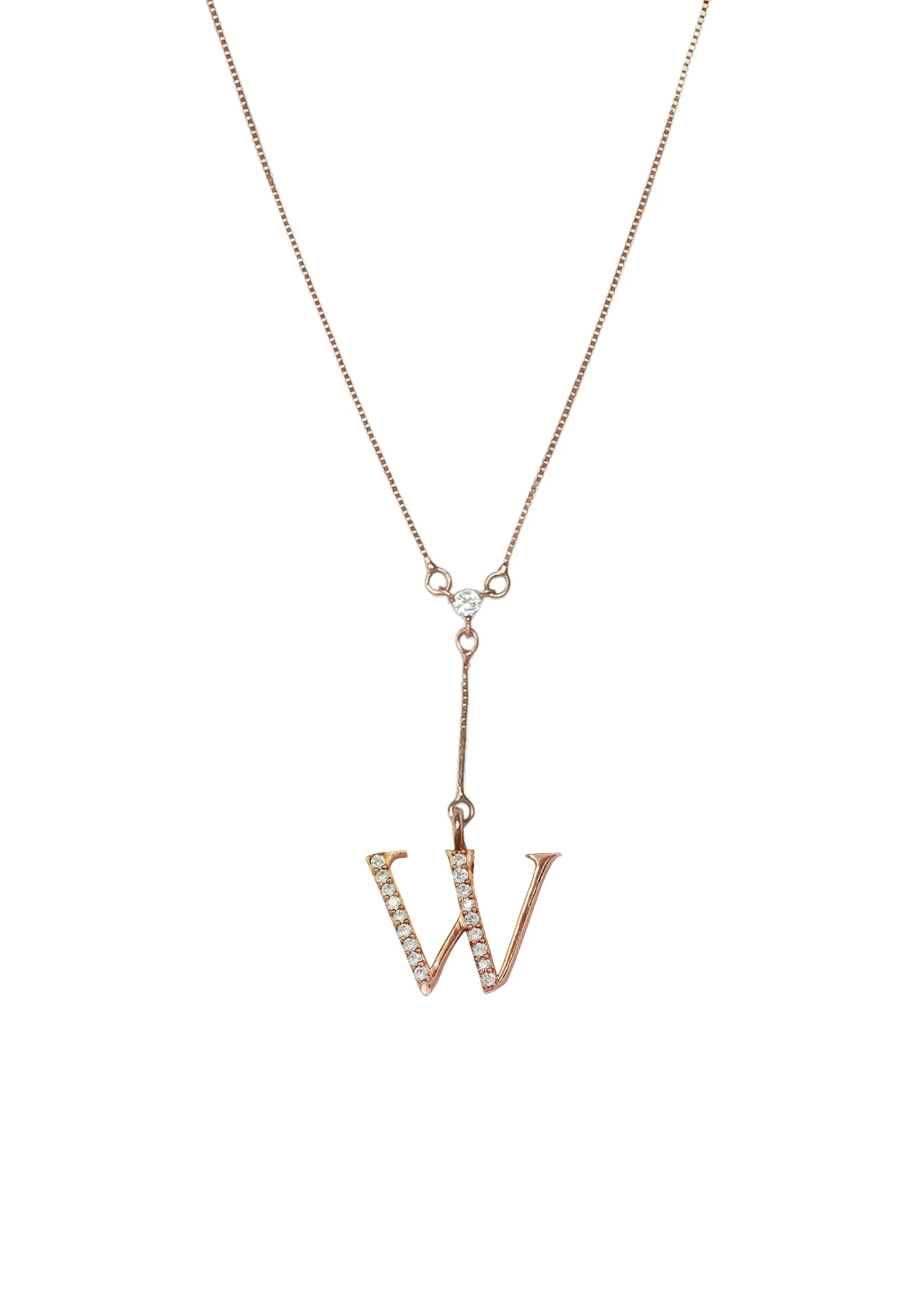 Rose-Gold Alphabet Necklaces