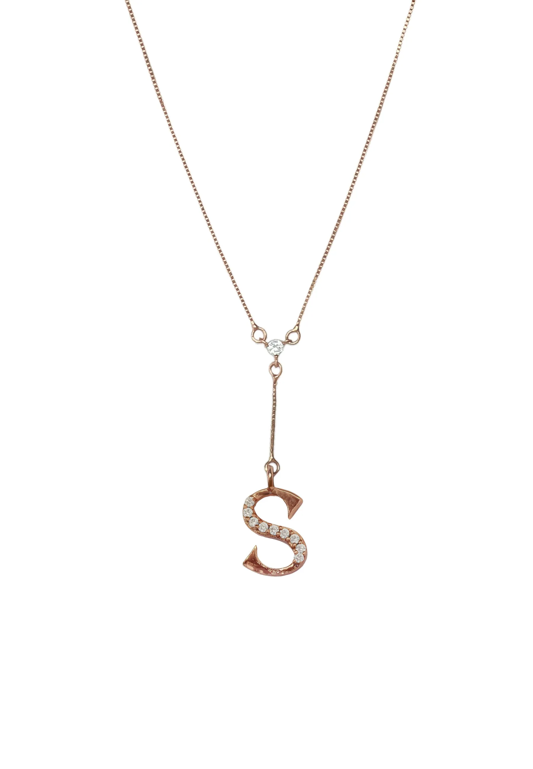 Rose-Gold Alphabet Necklaces