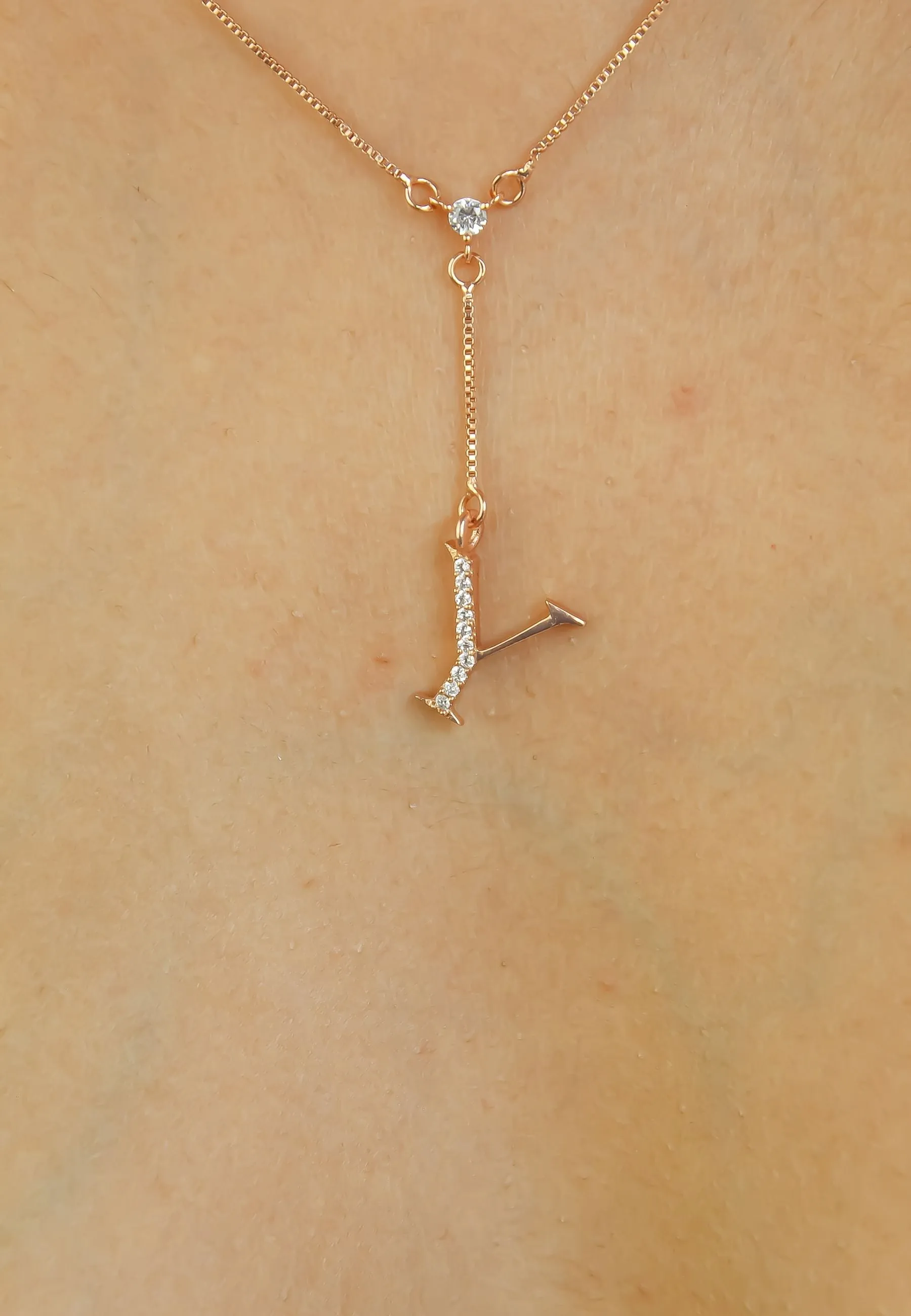 Rose-Gold Alphabet Necklaces