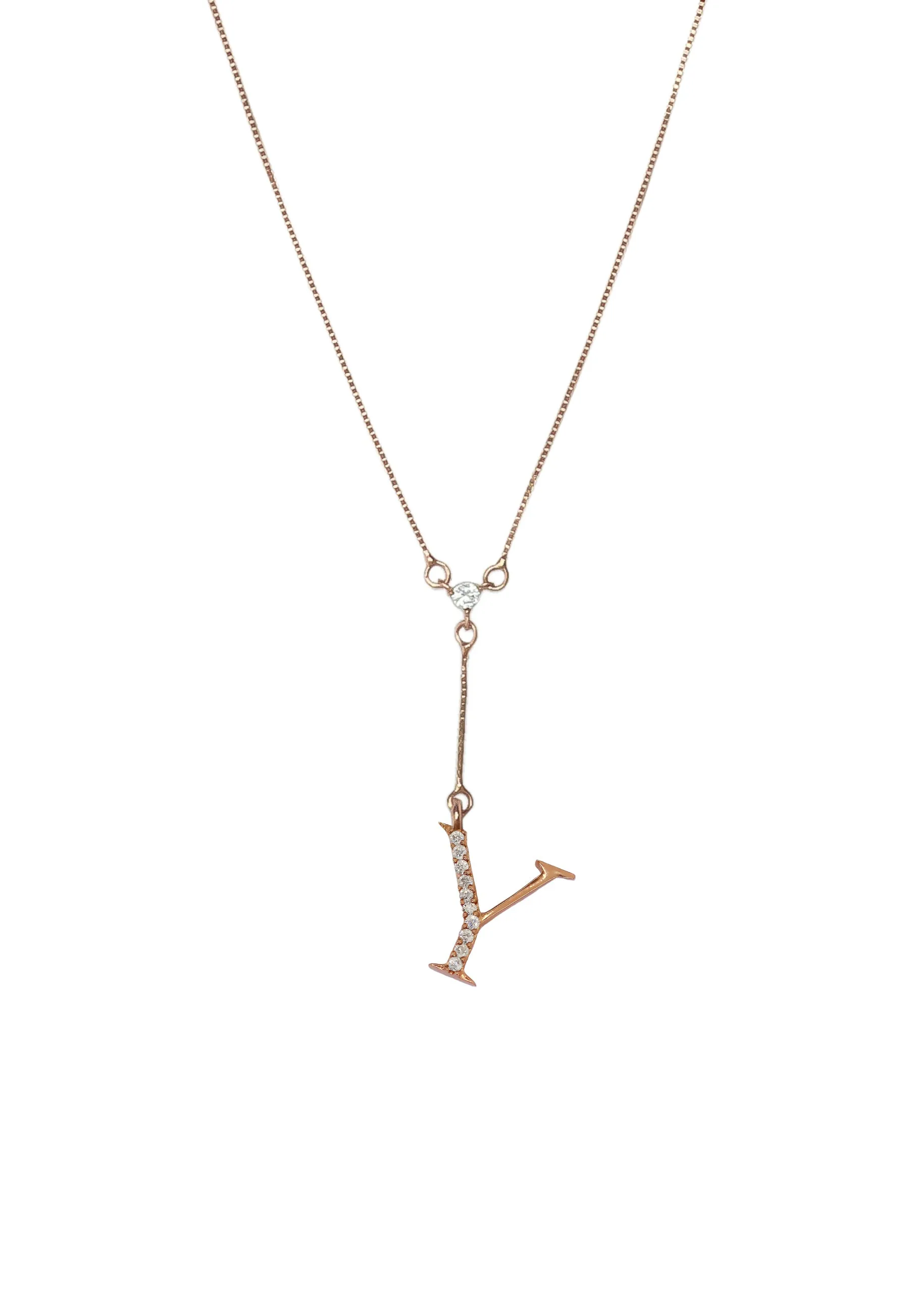 Rose-Gold Alphabet Necklaces