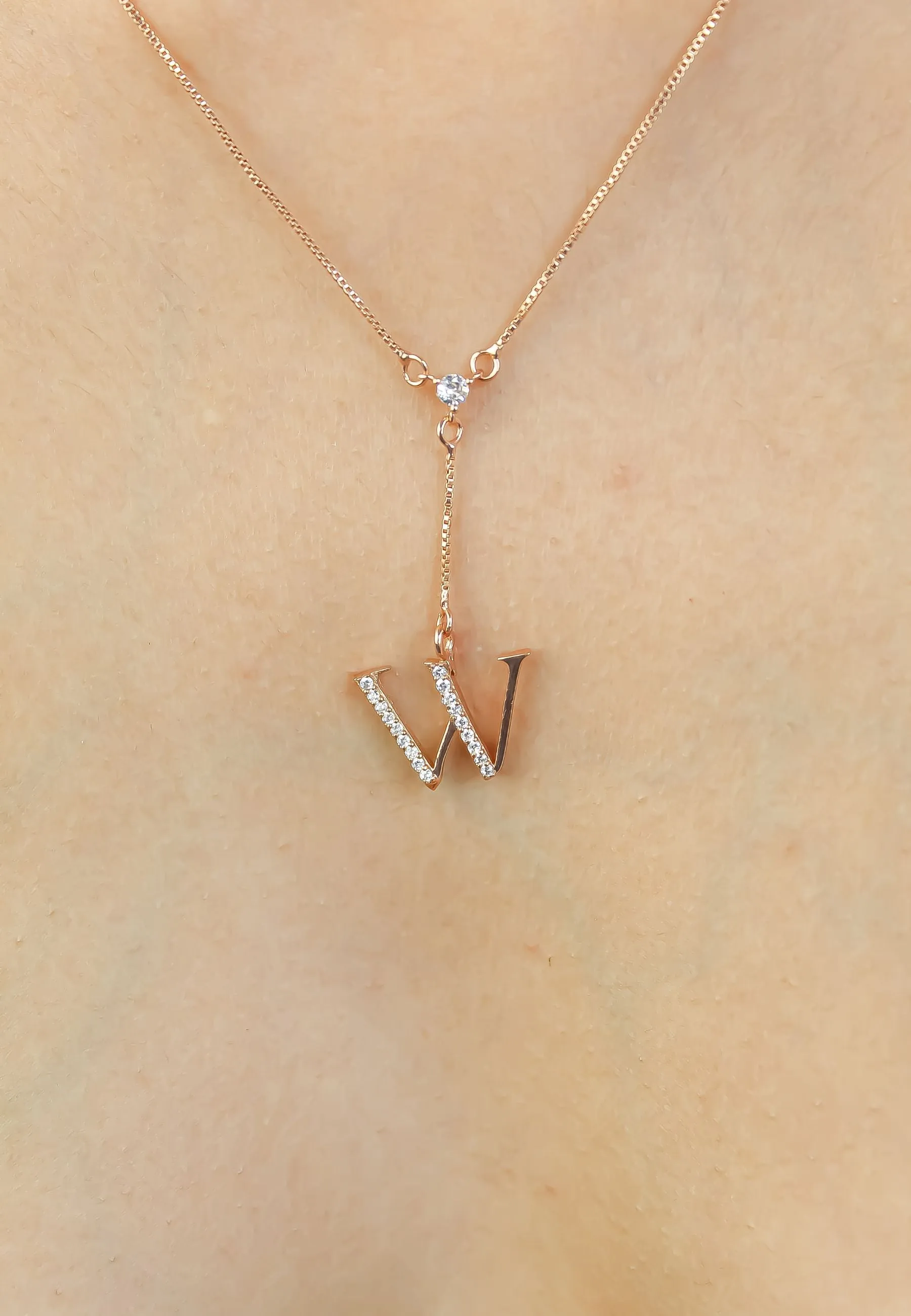 Rose-Gold Alphabet Necklaces