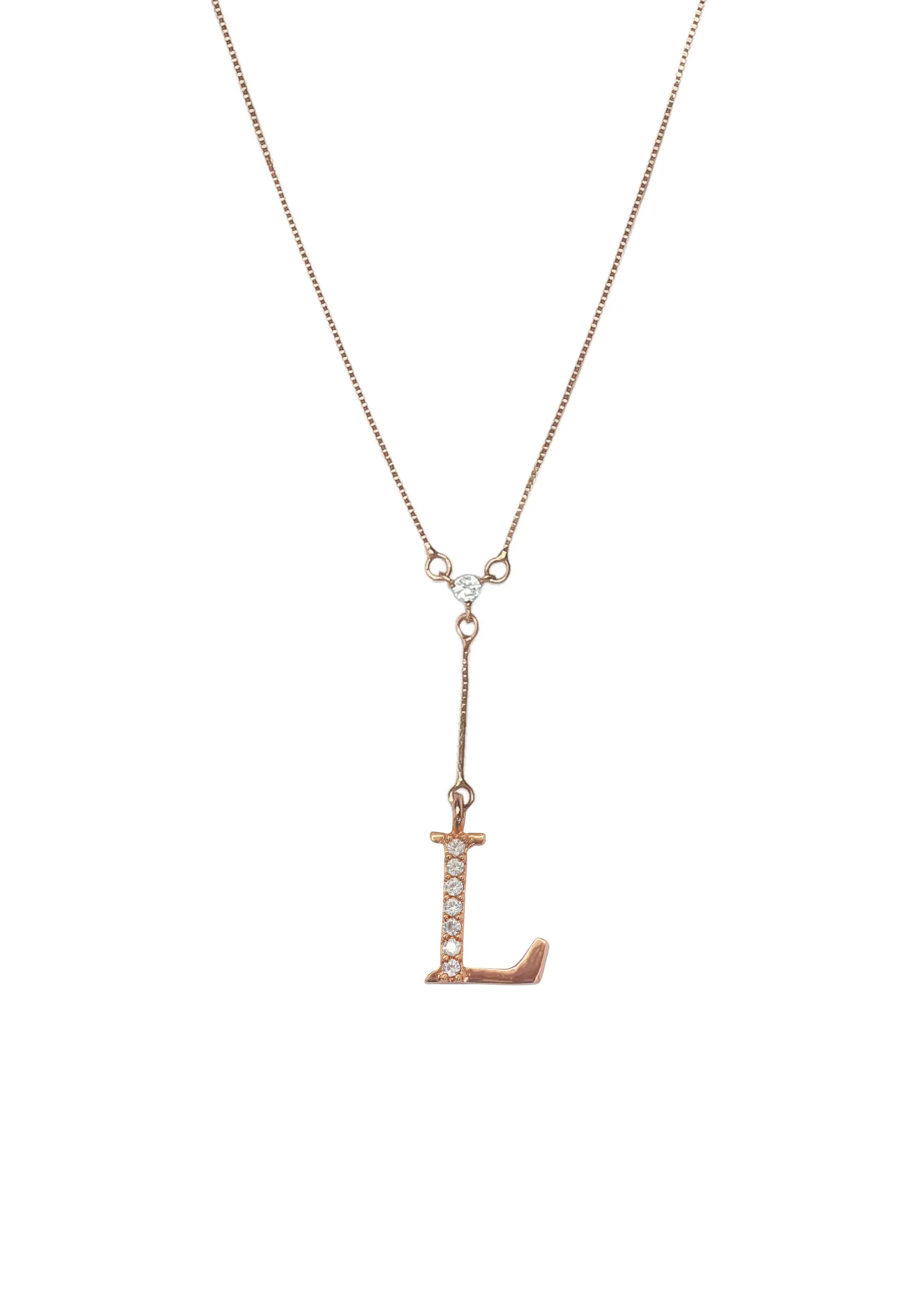 Rose-Gold Alphabet Necklaces