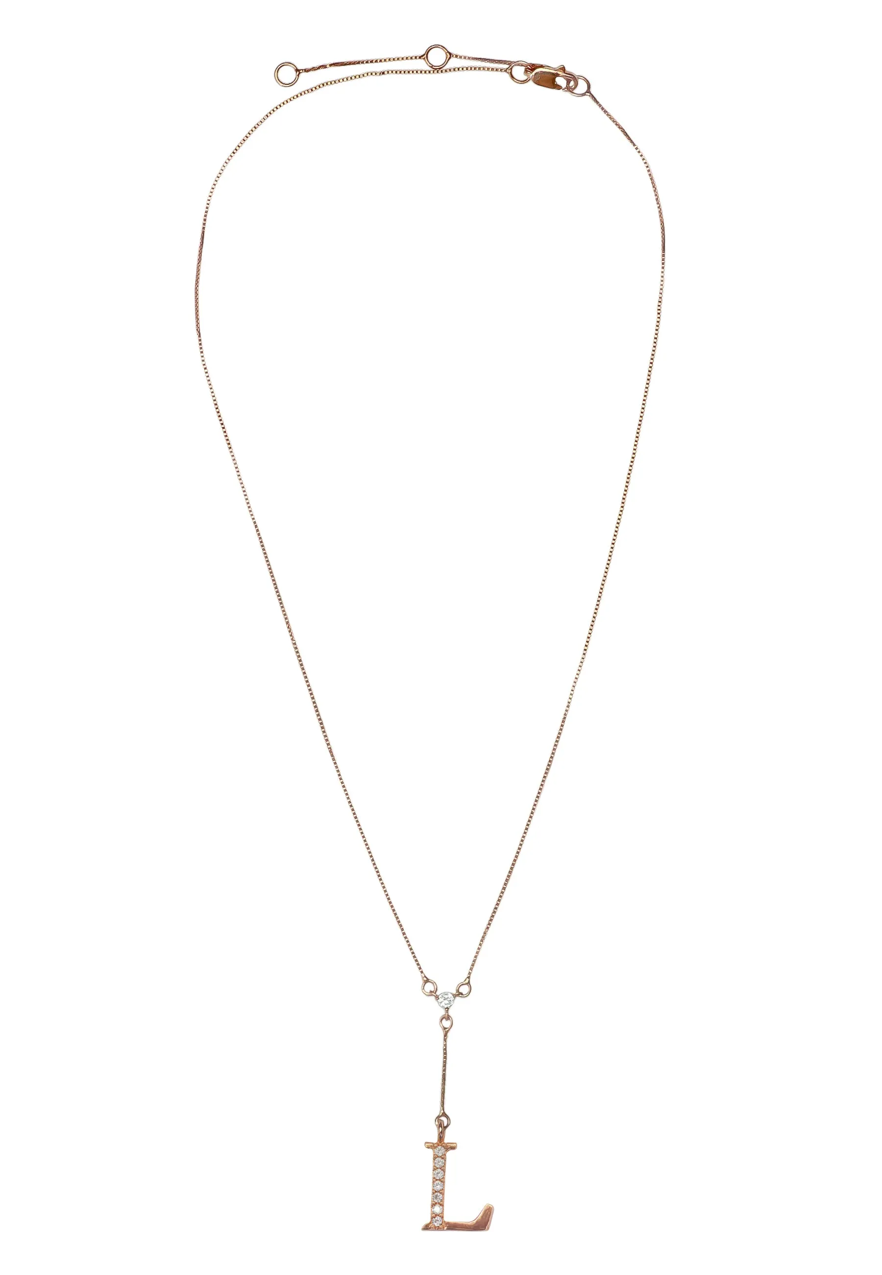Rose-Gold Alphabet Necklaces