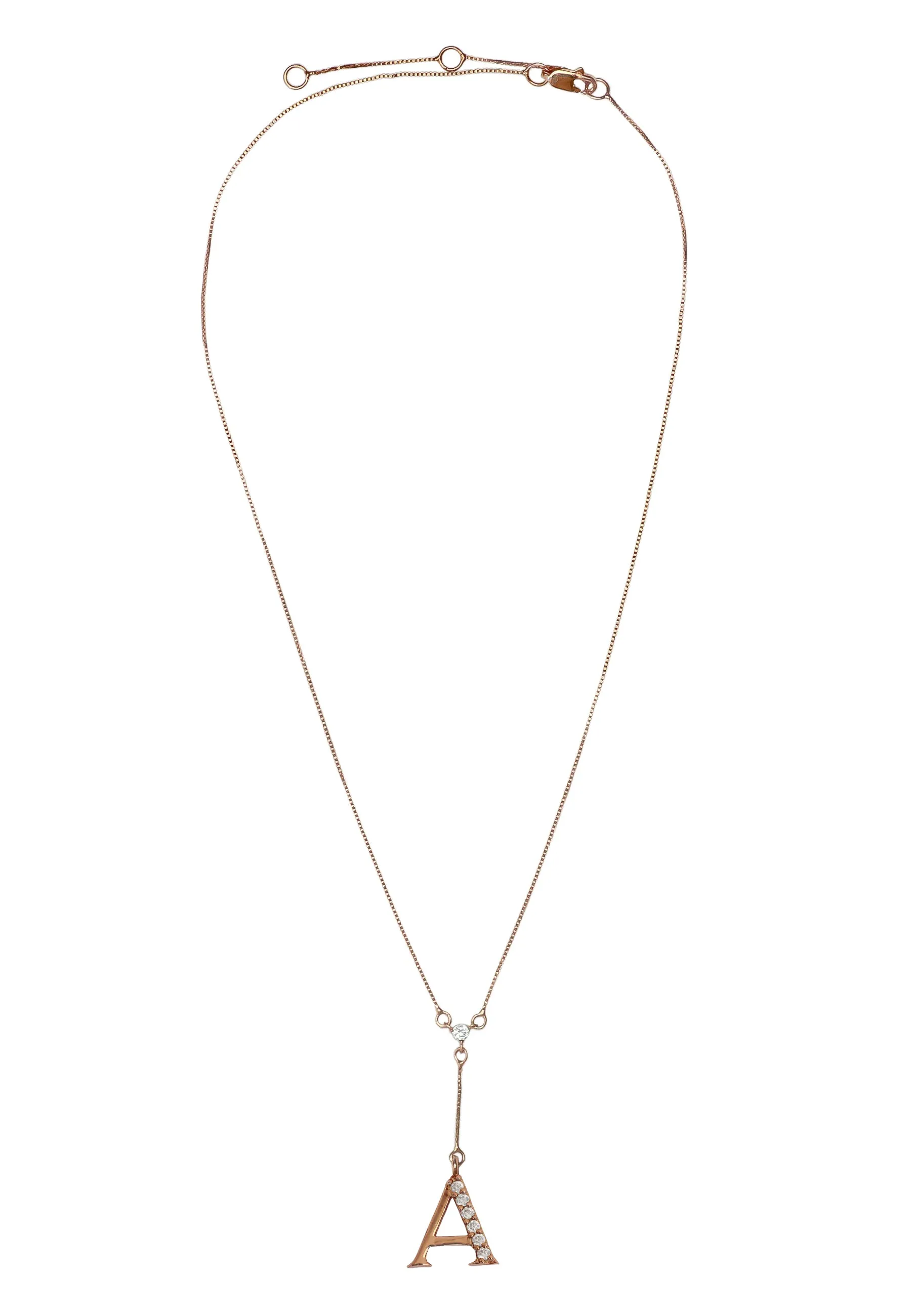 Rose-Gold Alphabet Necklaces