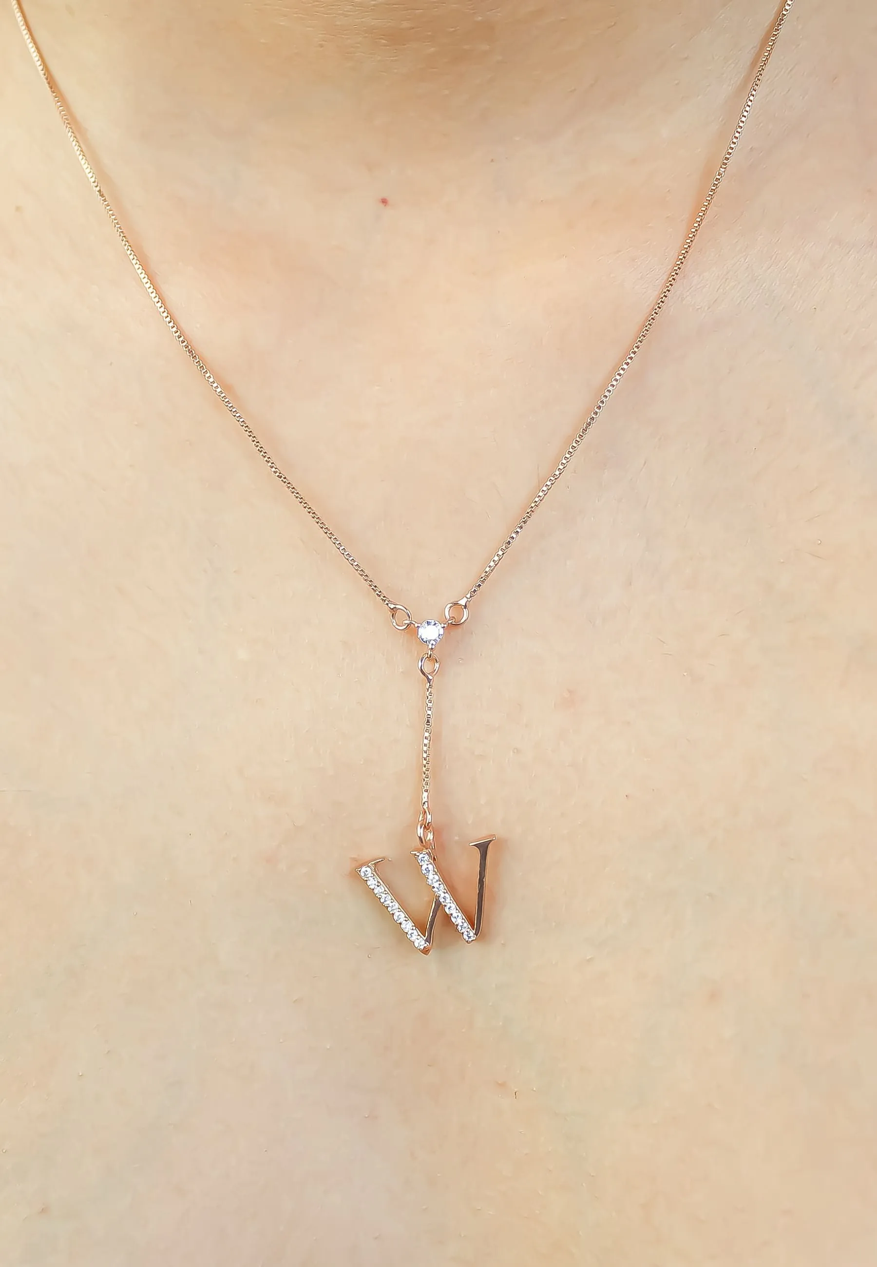 Rose-Gold Alphabet Necklaces