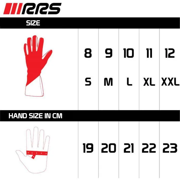 RRS GRIP 2 Racing Gloves (Black/White) - FIA Approved (8856-2018)